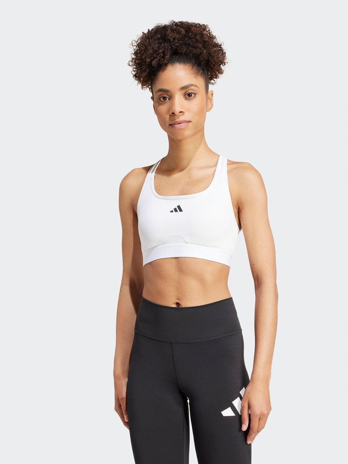 adidas Womens Training Light Support Sports Bra - White