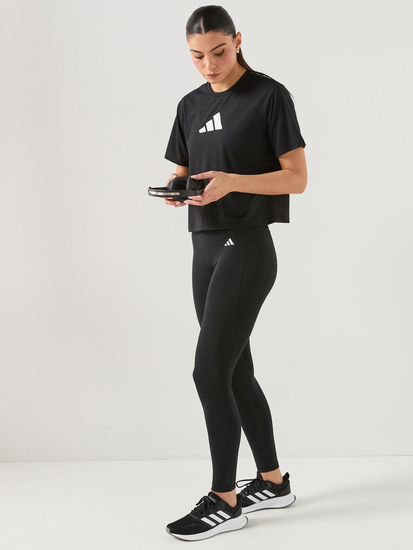 Image 3 of 6 of adidas Womens Training Essentials Logo T-Shirt - Black