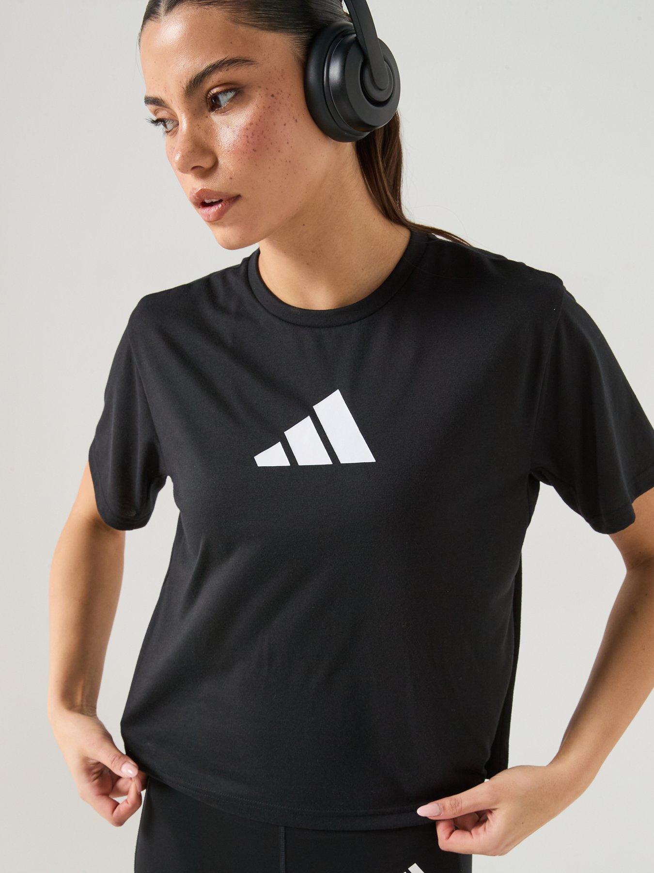 Image 4 of 6 of adidas Womens Training Essentials Logo T-Shirt - Black