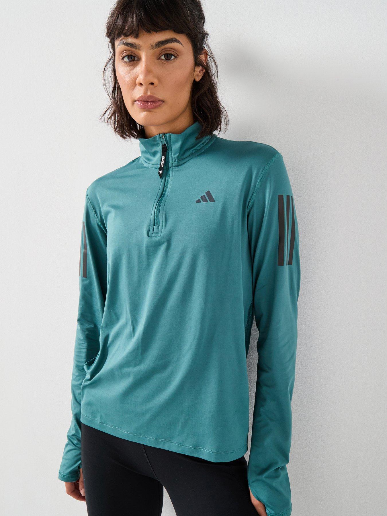 adidas-womens-running-own-the-run-12-zip-top-green