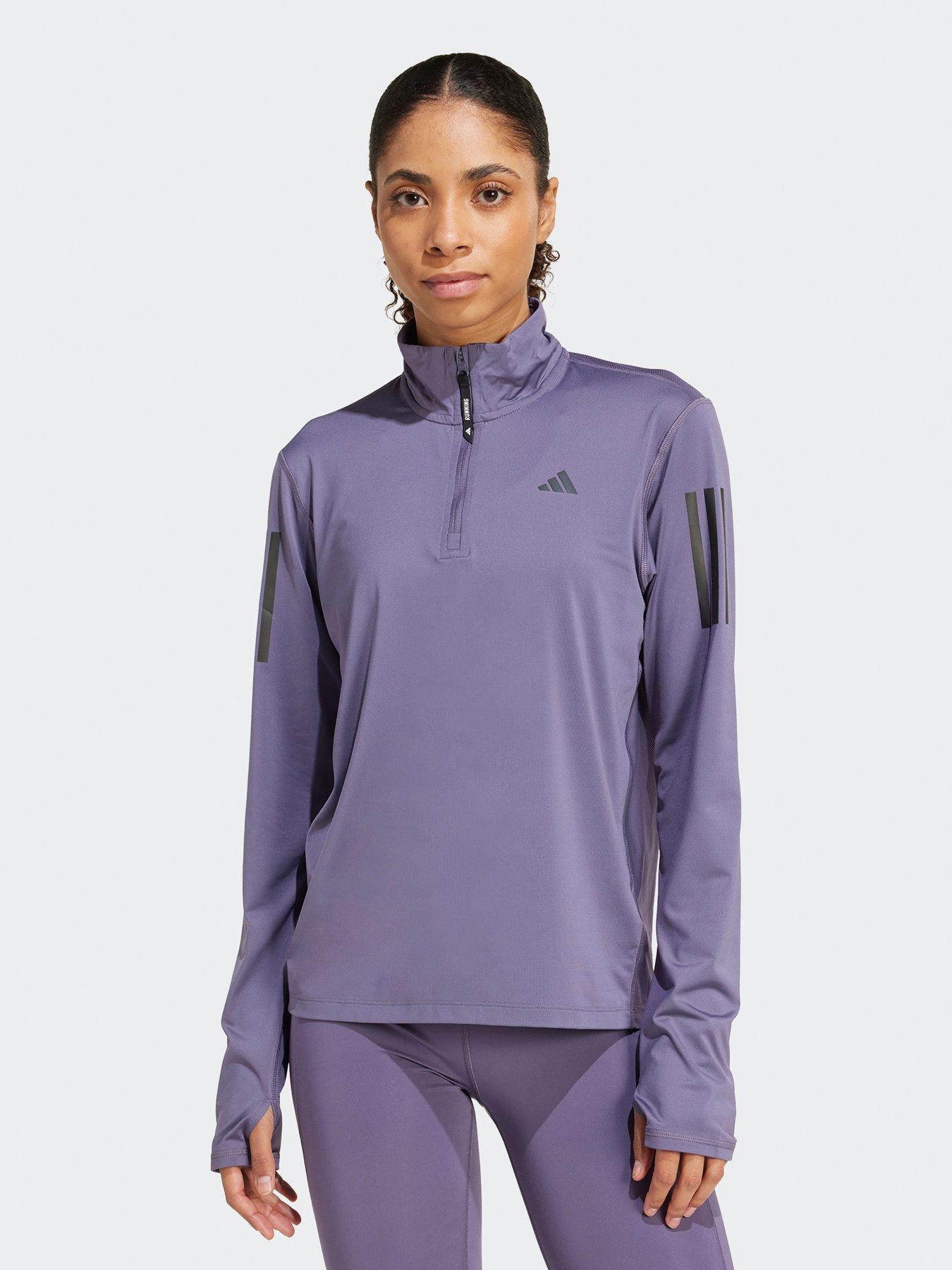 Image 1 of 5 of adidas Womens Running Own The Run 1/2 Zip Top - Violet