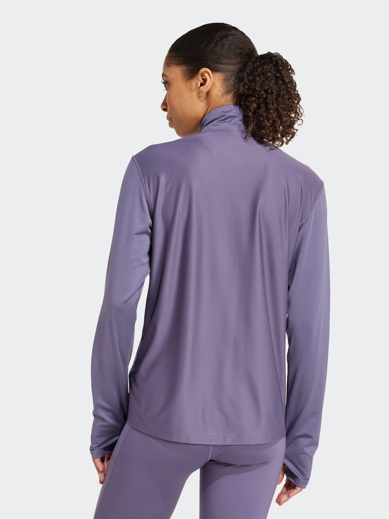 Image 2 of 5 of adidas Womens Running Own The Run 1/2 Zip Top - Violet