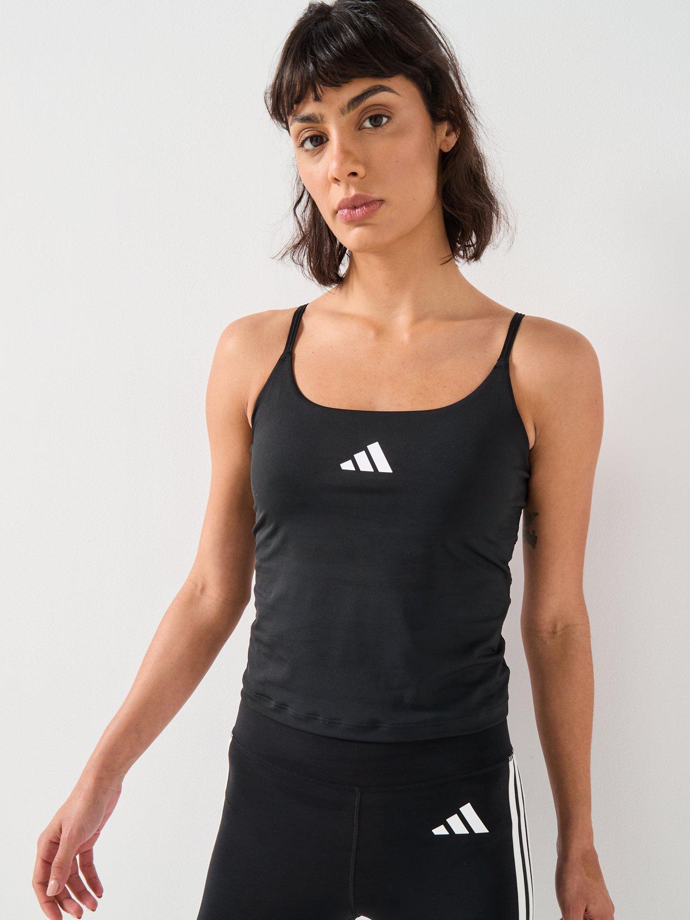 Image 4 of 6 of adidas Womens Training Optime Tank - Black