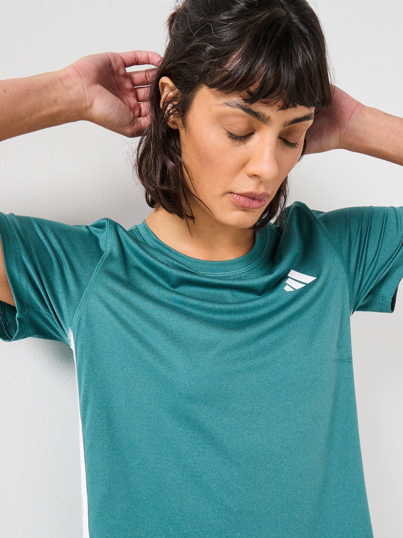 adidas-womens-training-3-stripe-crew-t-shirt-greendetail