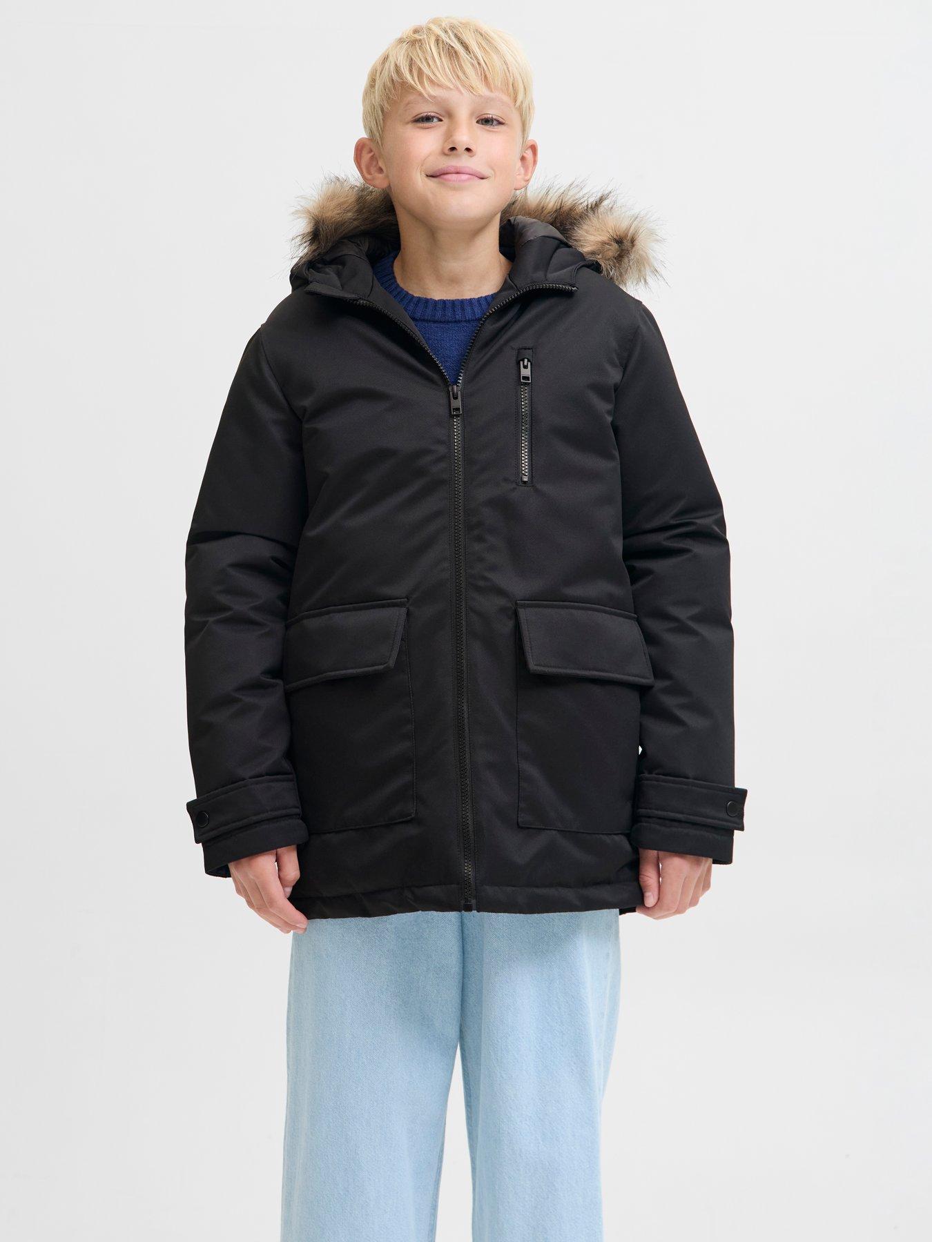 jack-jones-junior-boys-charlie-detachable-faux-fur-parka-black