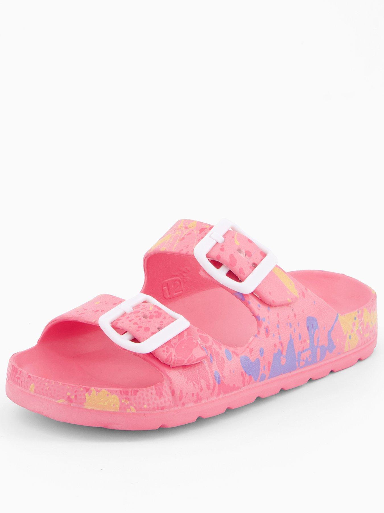 Image 1 of 6 of The Very Collection Multi Two Strap Sandals - Pink