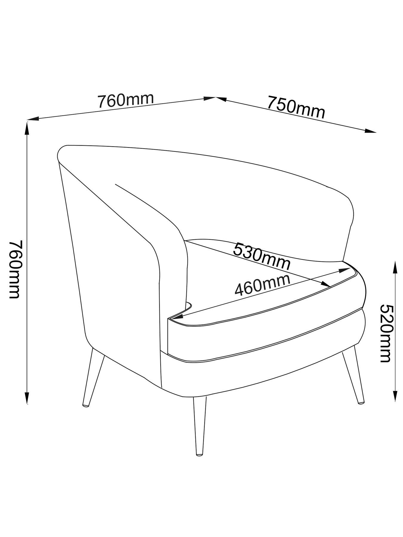 Image 7 of 7 of Very Home Muse Fabric Accent Chair