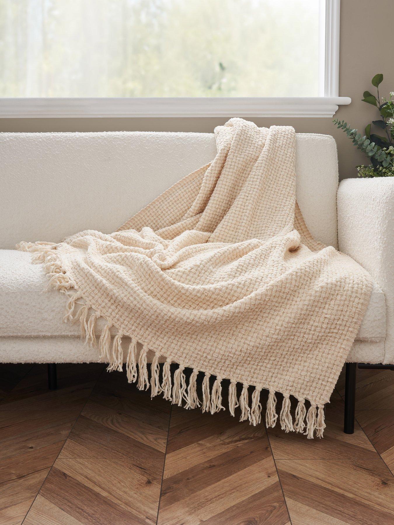 Image 1 of 7 of The Very Collection Cross Weave Chenille Throw