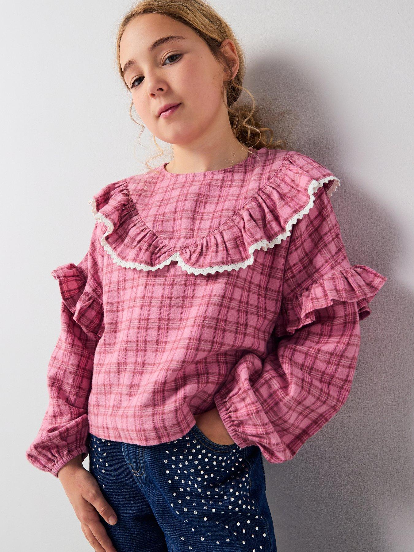 The Very Collection Girls Check Shirt - Print