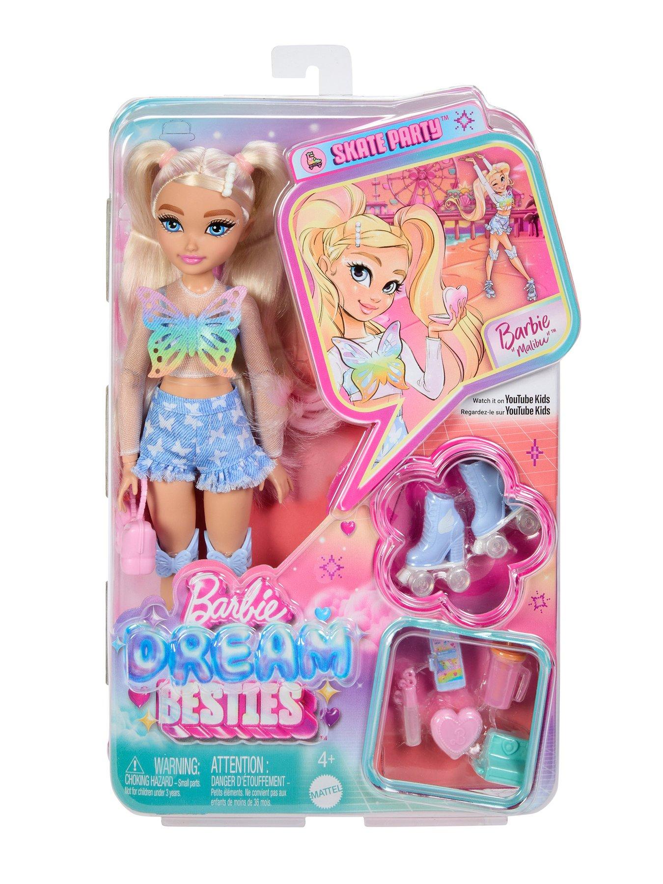 Image 6 of 6 of Barbie Dream Besties Barbie 'Malibu' Roller Skating Fashion Doll with 9 Makeup Themed Accessories