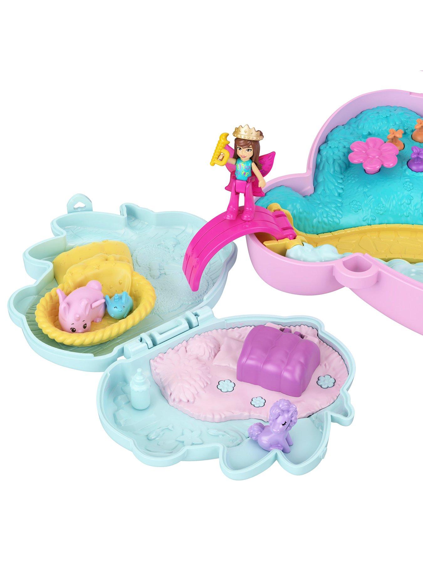 polly-pocket-polly-pocket-2-in-1-bunny-fun-compact-wearable-purse-playset-with-2-dolls-amp-12-accessories-including-petsoutfit