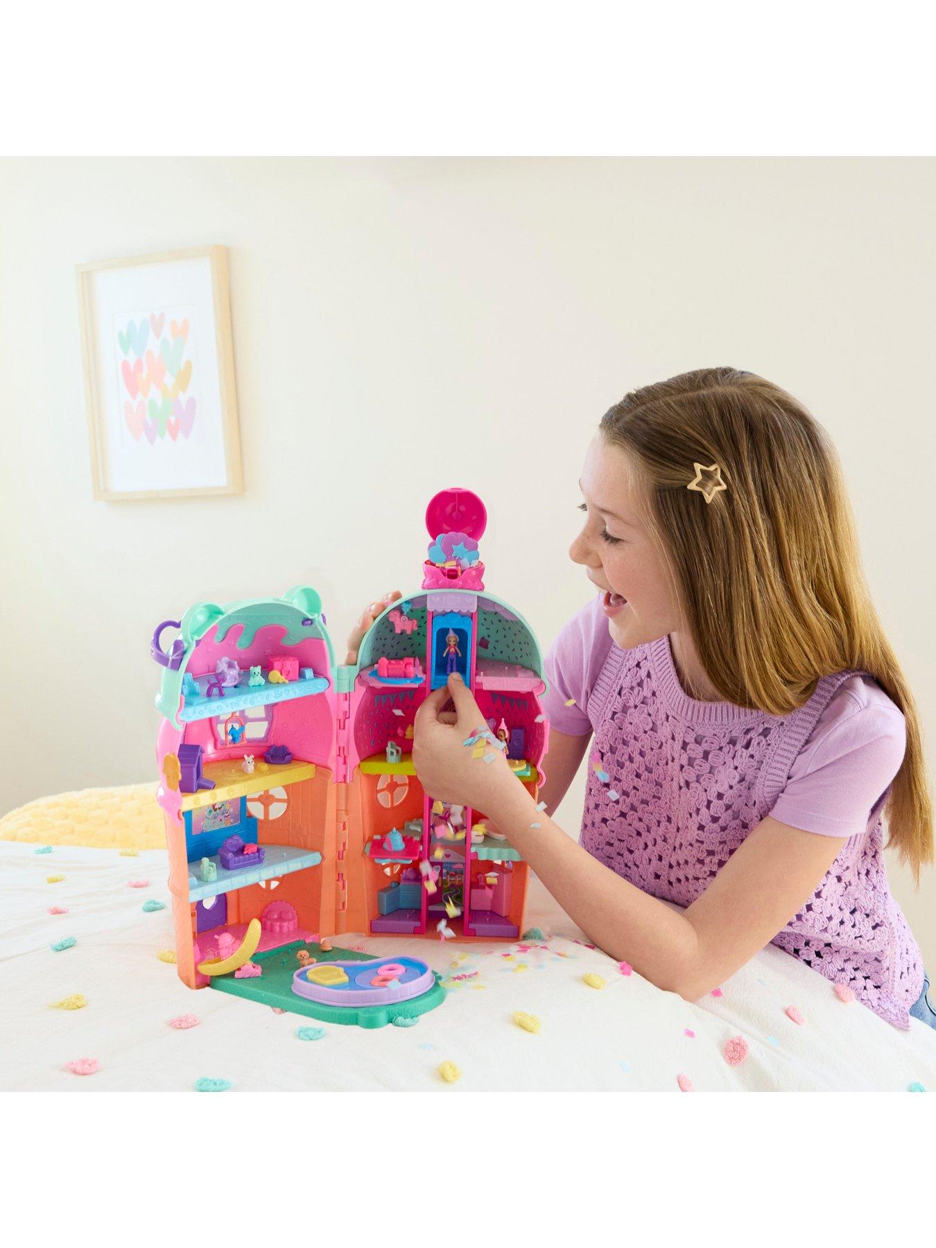 Image 2 of 7 of Polly Pocket Polly Pocket Dolls and Playset, Gelato House with Elevator, Ice Cream Theme with 25+ Accessories including Furniture and Pets