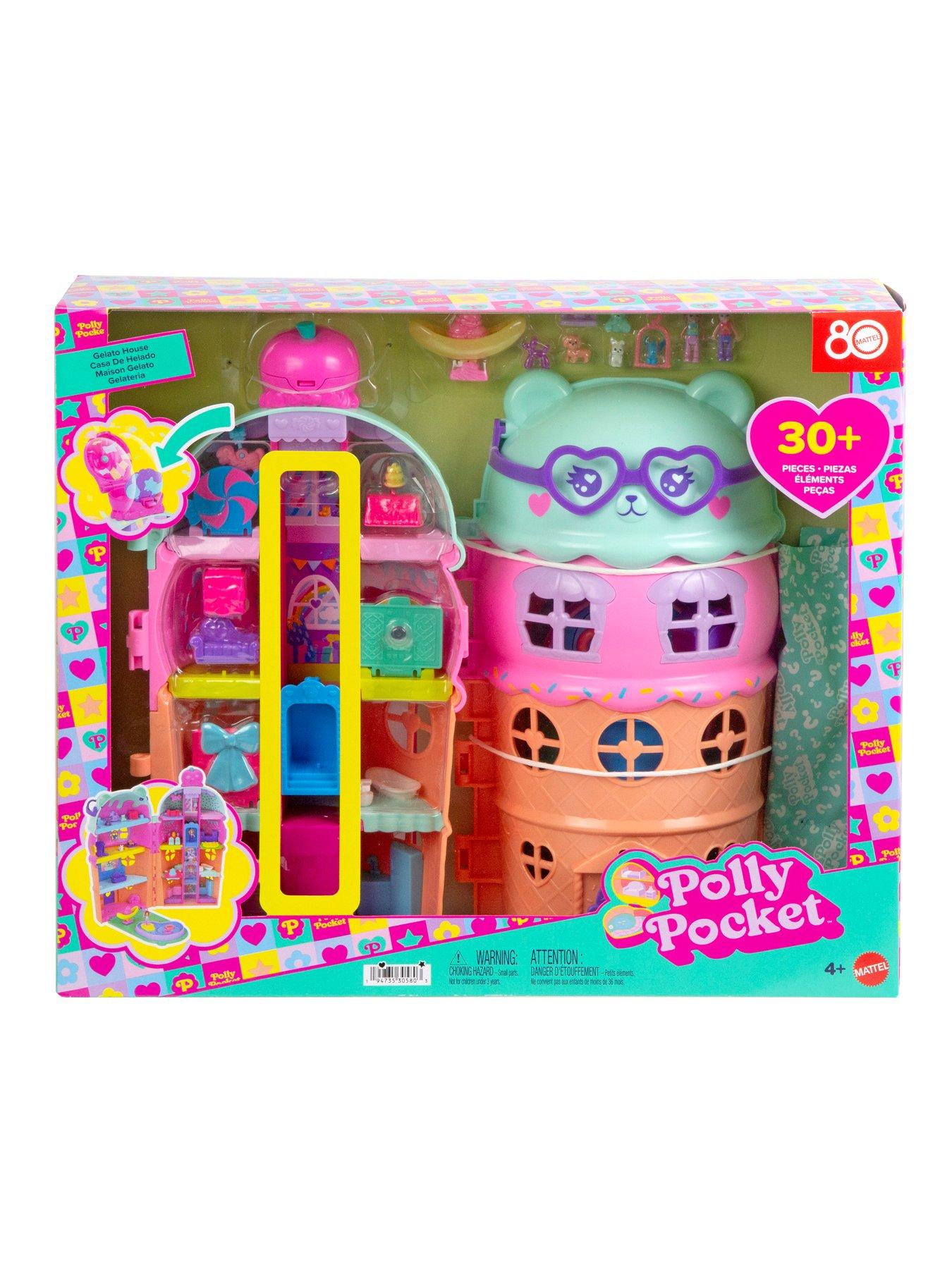 Image 7 of 7 of Polly Pocket Polly Pocket Dolls and Playset, Gelato House with Elevator, Ice Cream Theme with 25+ Accessories including Furniture and Pets