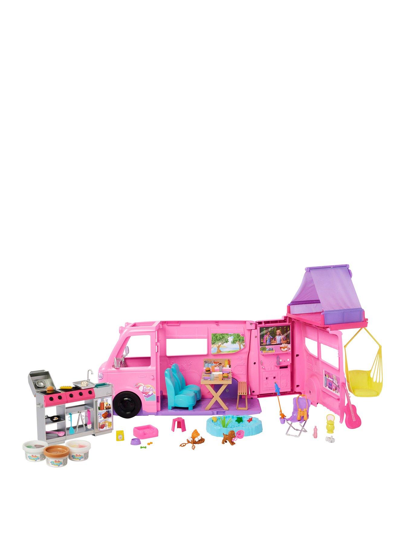 undefined Dream Camper Playset with Roof Tent, BBQ Grill with Color-Change Feature  &  60+ Accessories