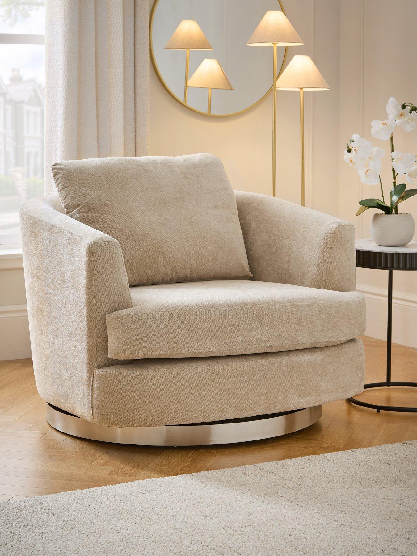 The Very Collection Devine Fabric Swivel Chair - Made to Order in the UK