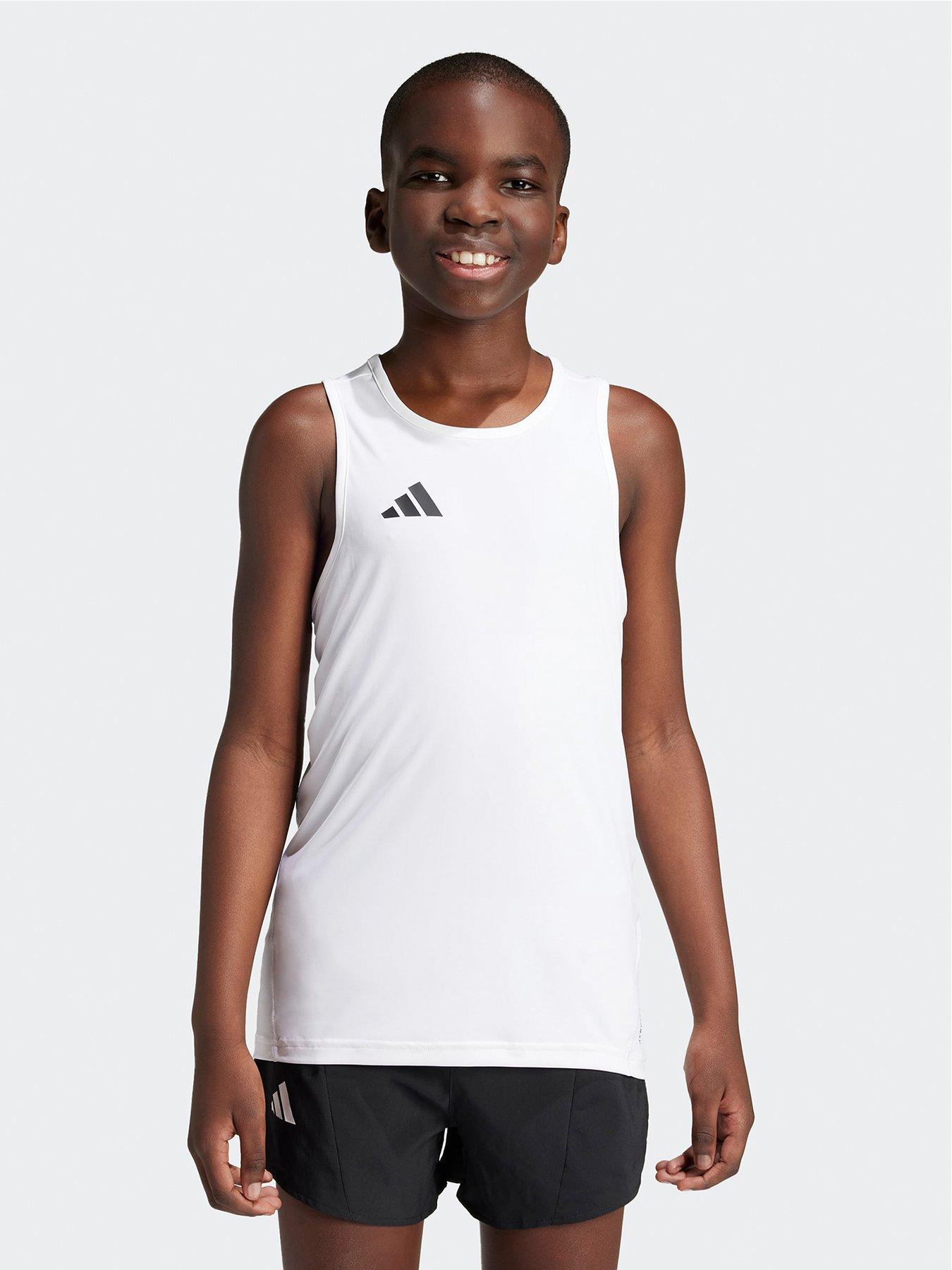 Image 1 of 5 of adidas Boys Junior Running Team Vest - White