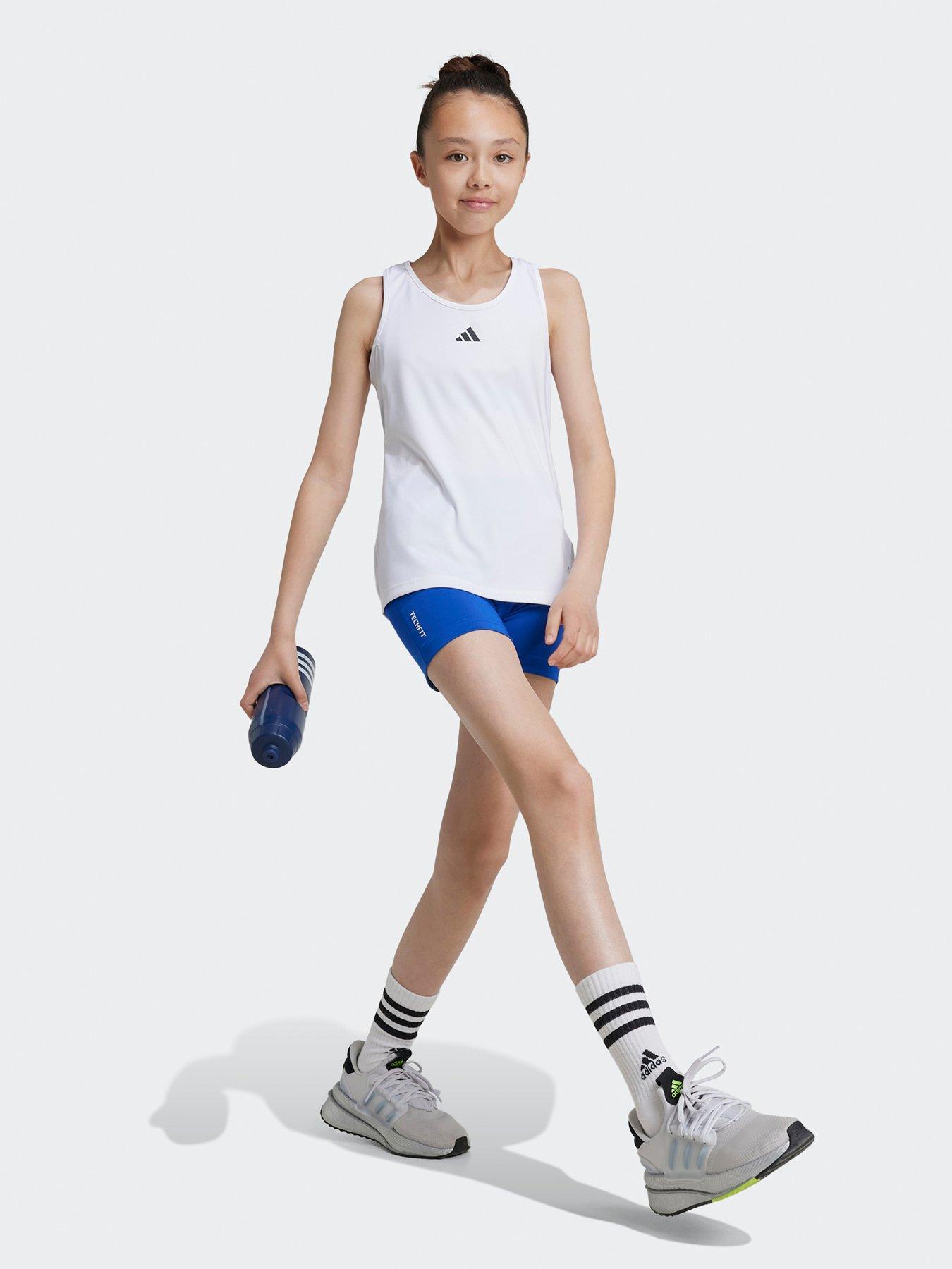 Image 3 of 5 of adidas Girls Junior Training Tech Fit Tank - White