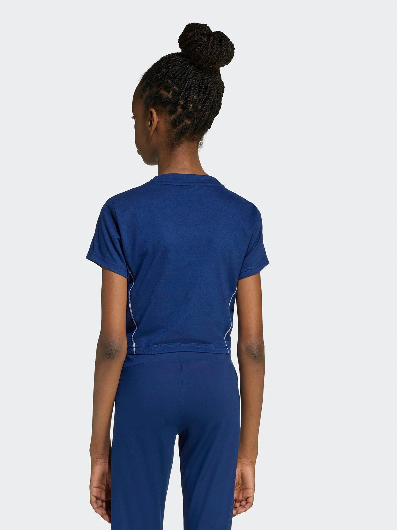 Image 2 of 5 of adidas Girls Junior Training Collegiate T-Shirt - Blue
