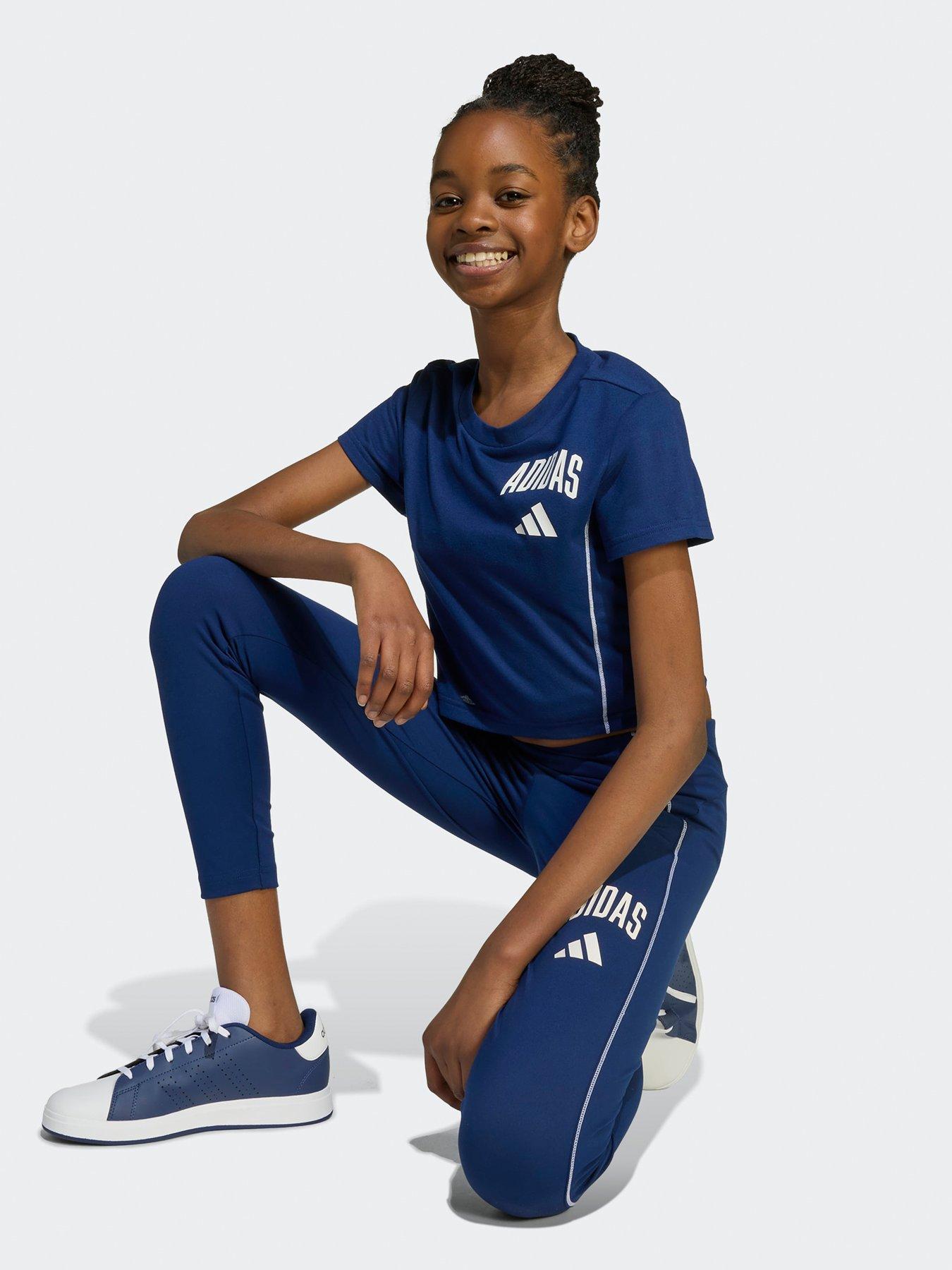 Image 5 of 5 of adidas Girls Junior Training Collegiate T-Shirt - Blue