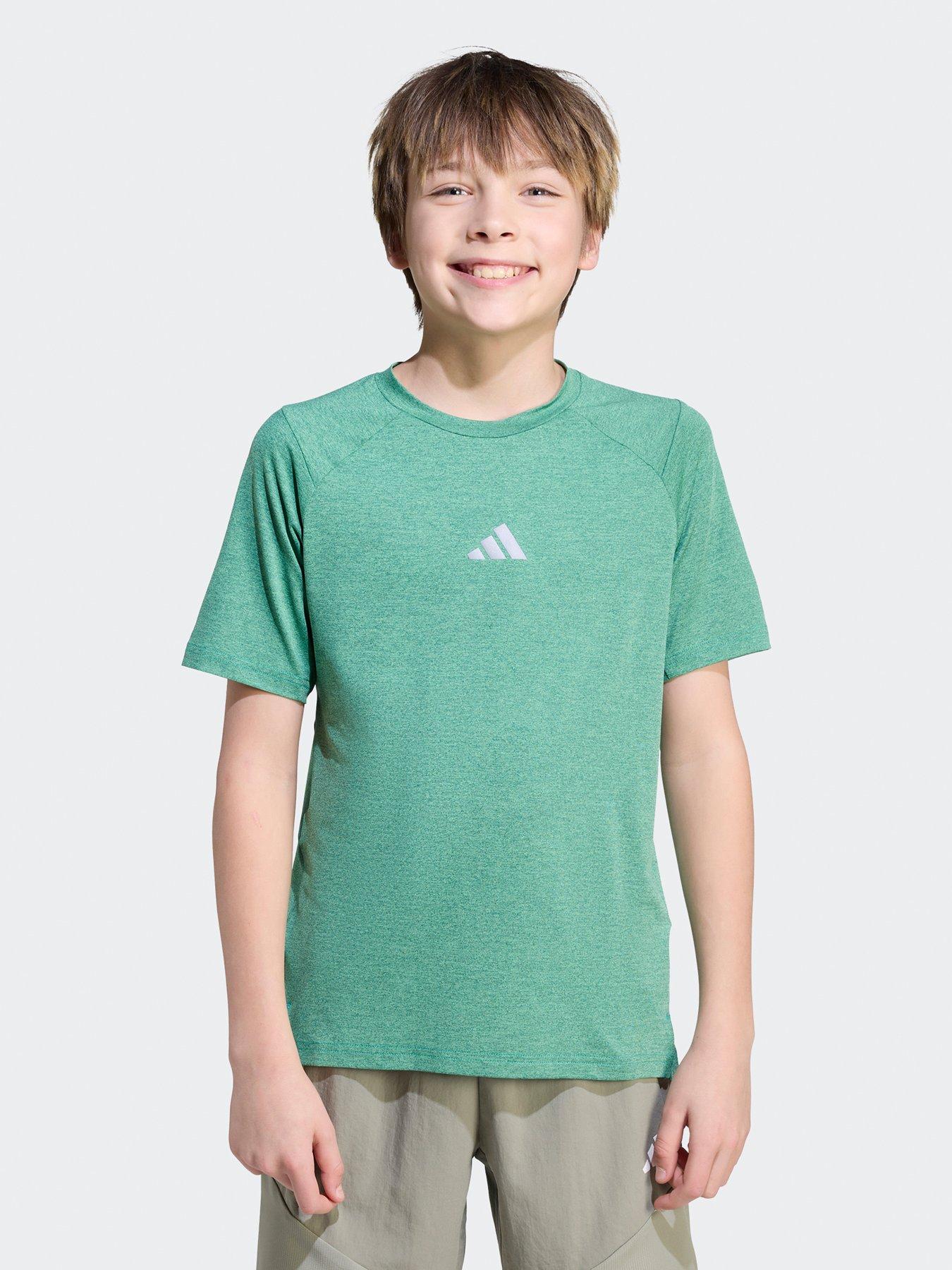 Image 1 of 5 of adidas Boys Junior Training T-Shirt - Green