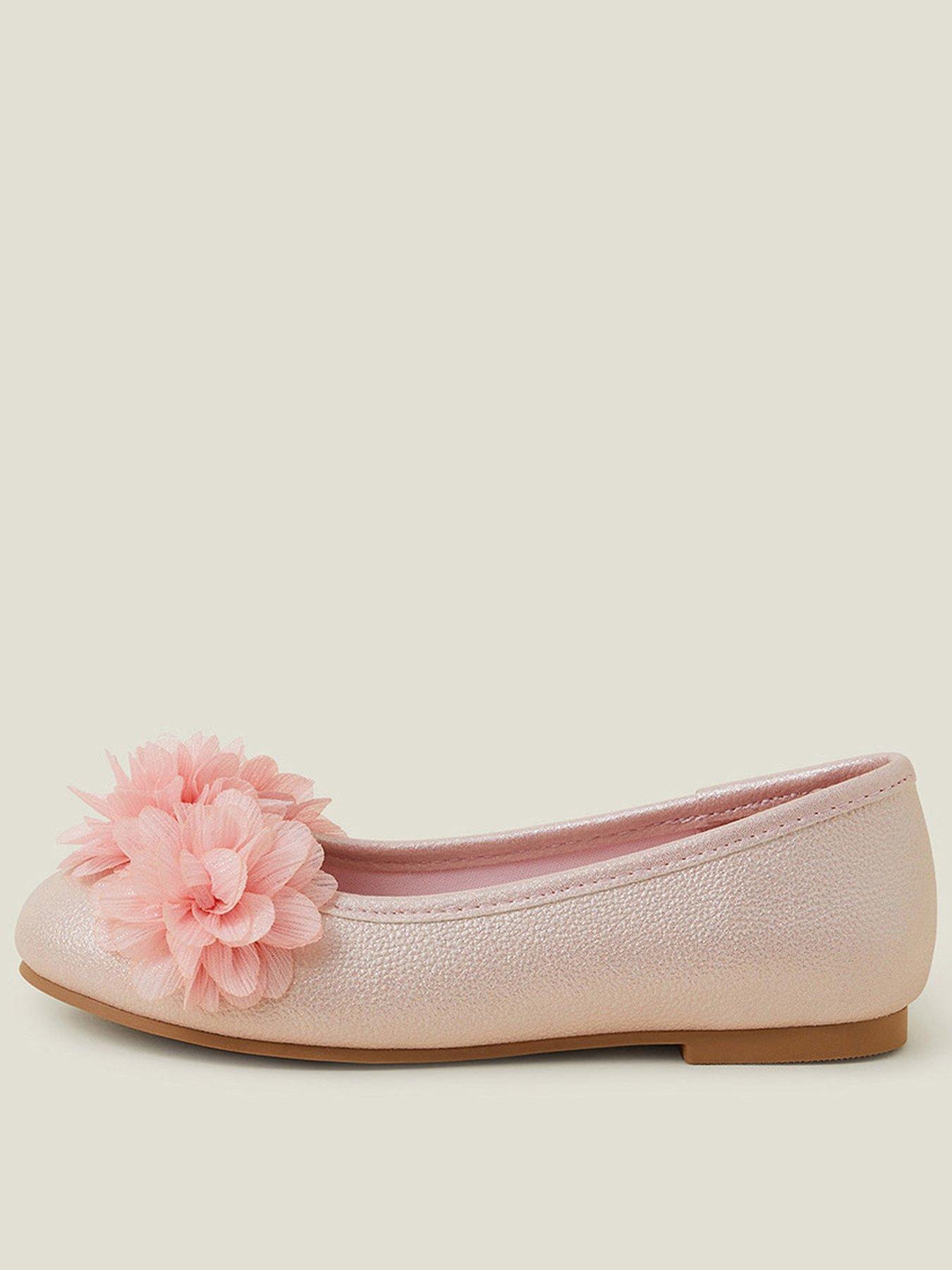 undefined Girls Multi Flower Ballerina Shoes - Pink