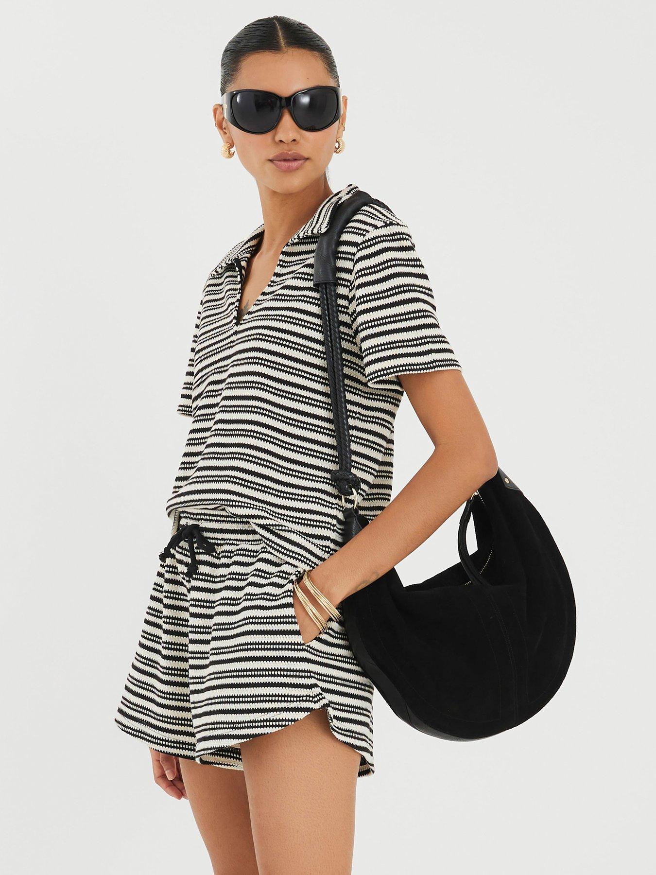 river-island-stripe-shorts-cream