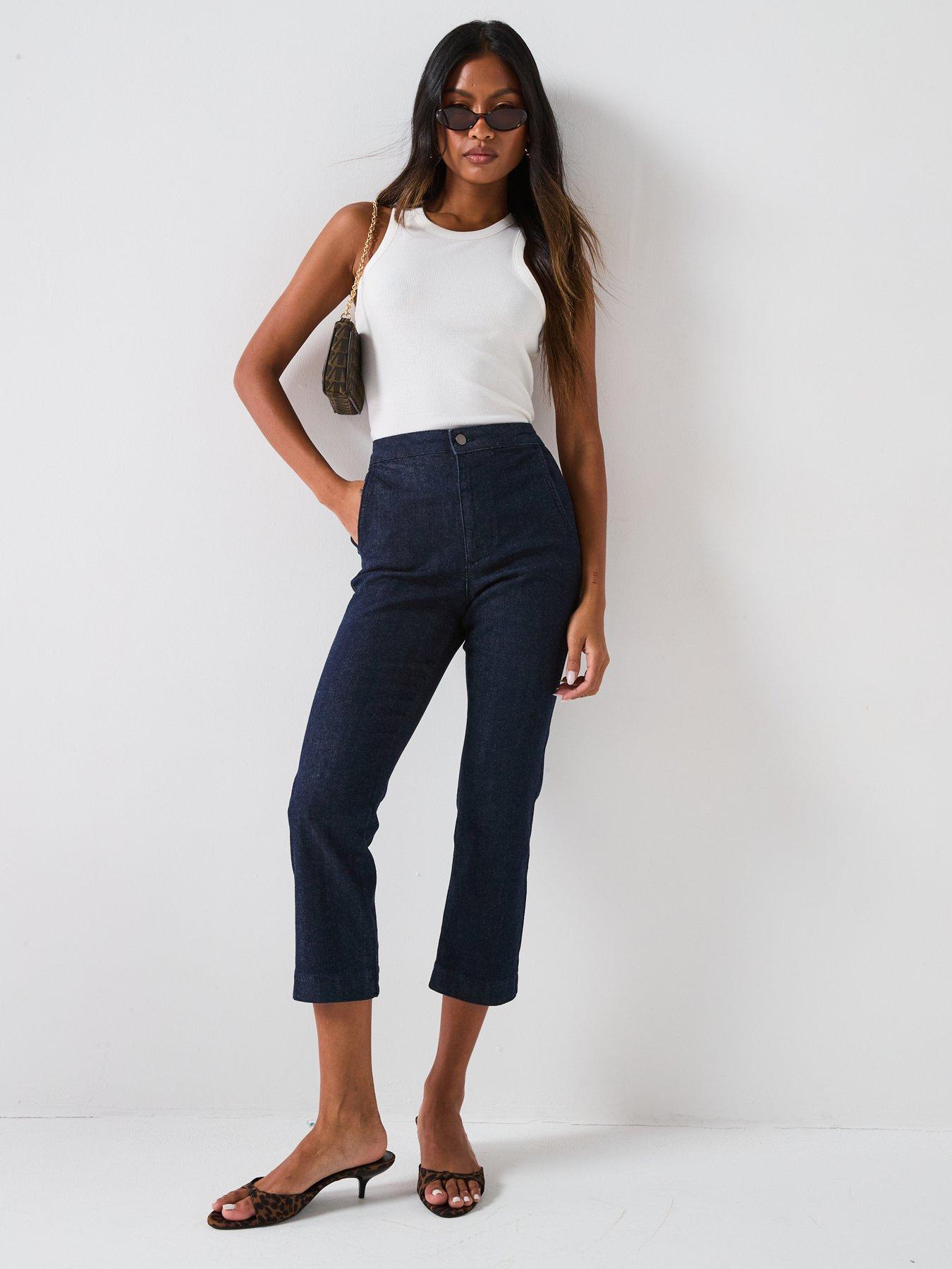 Image 3 of 6 of The Very Collection Fitted Capri Jeans - Dark Wash