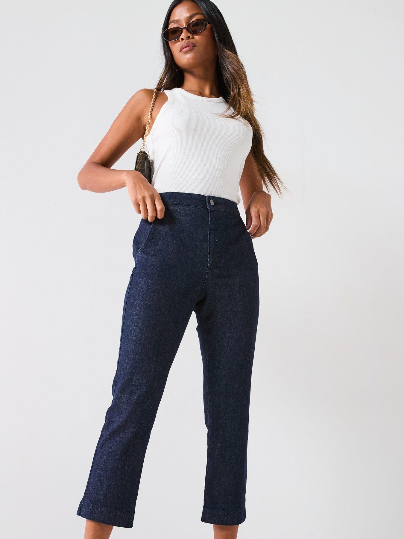 Image 6 of 6 of The Very Collection Fitted Capri Jeans - Dark Wash