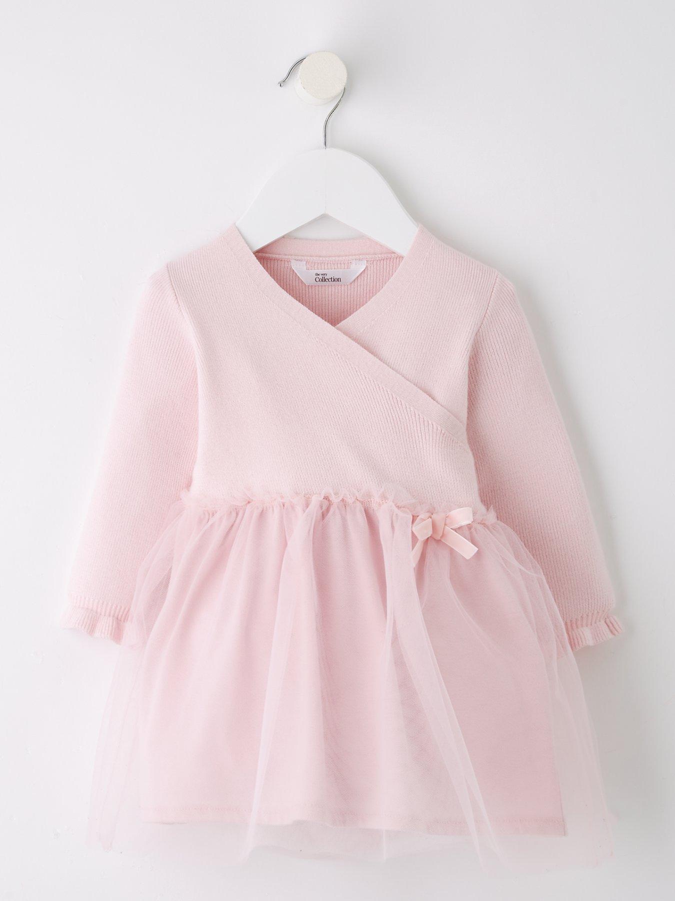 The Very Collection Baby Girl Wrap Tulle Dress - Pink