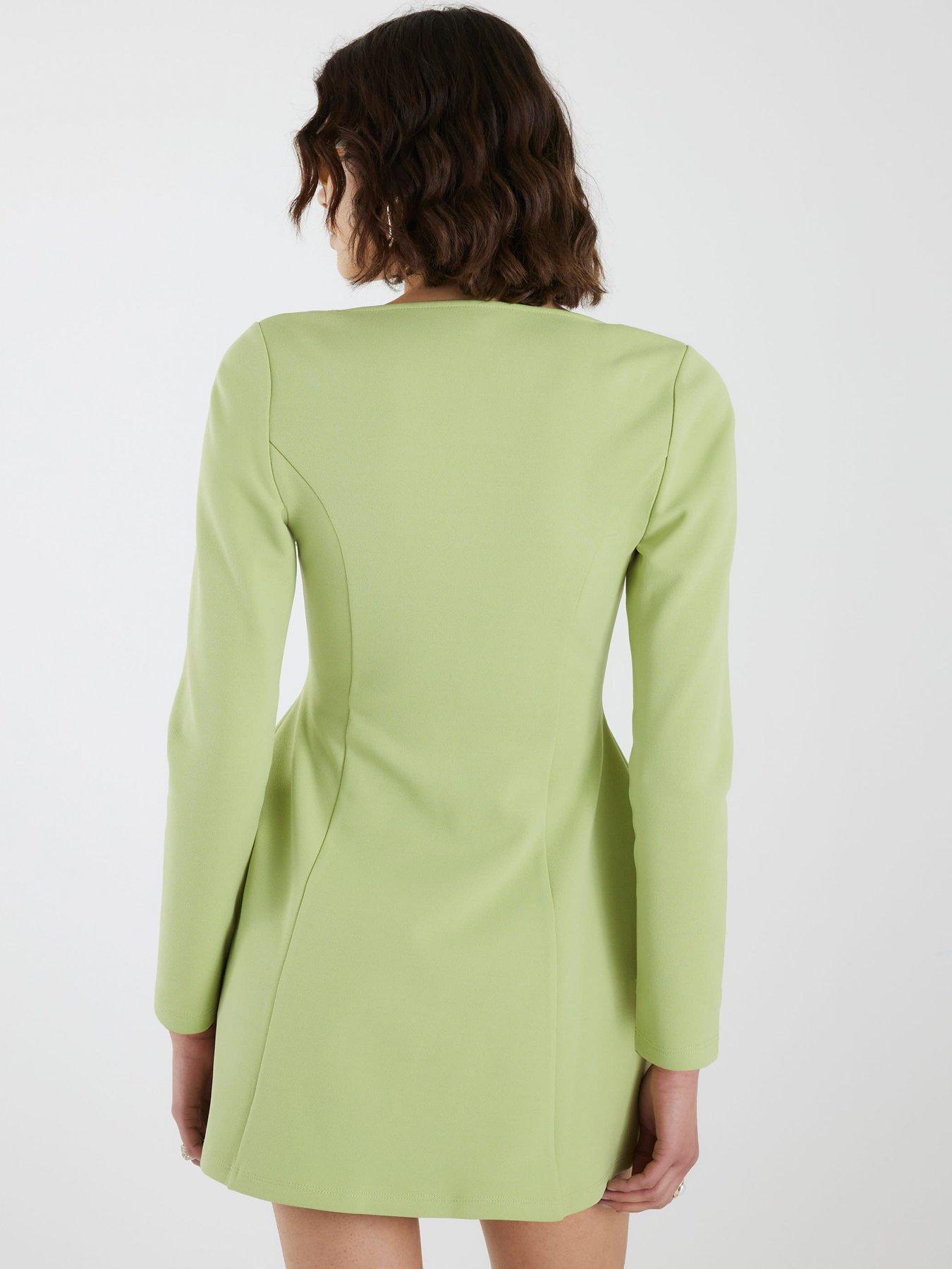 river-island-square-neck-mini-dress-greenstillFront