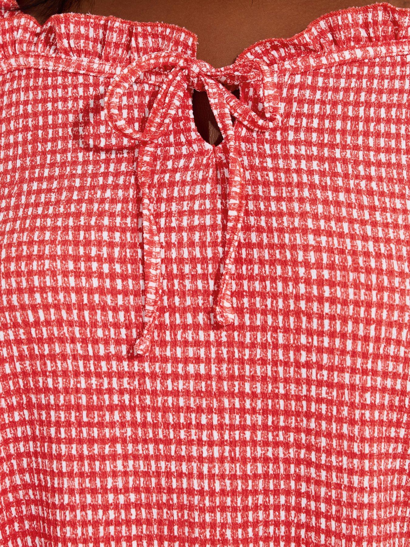 Image 4 of 5 of Yours Curve Frill Strap Swing Cami - Red