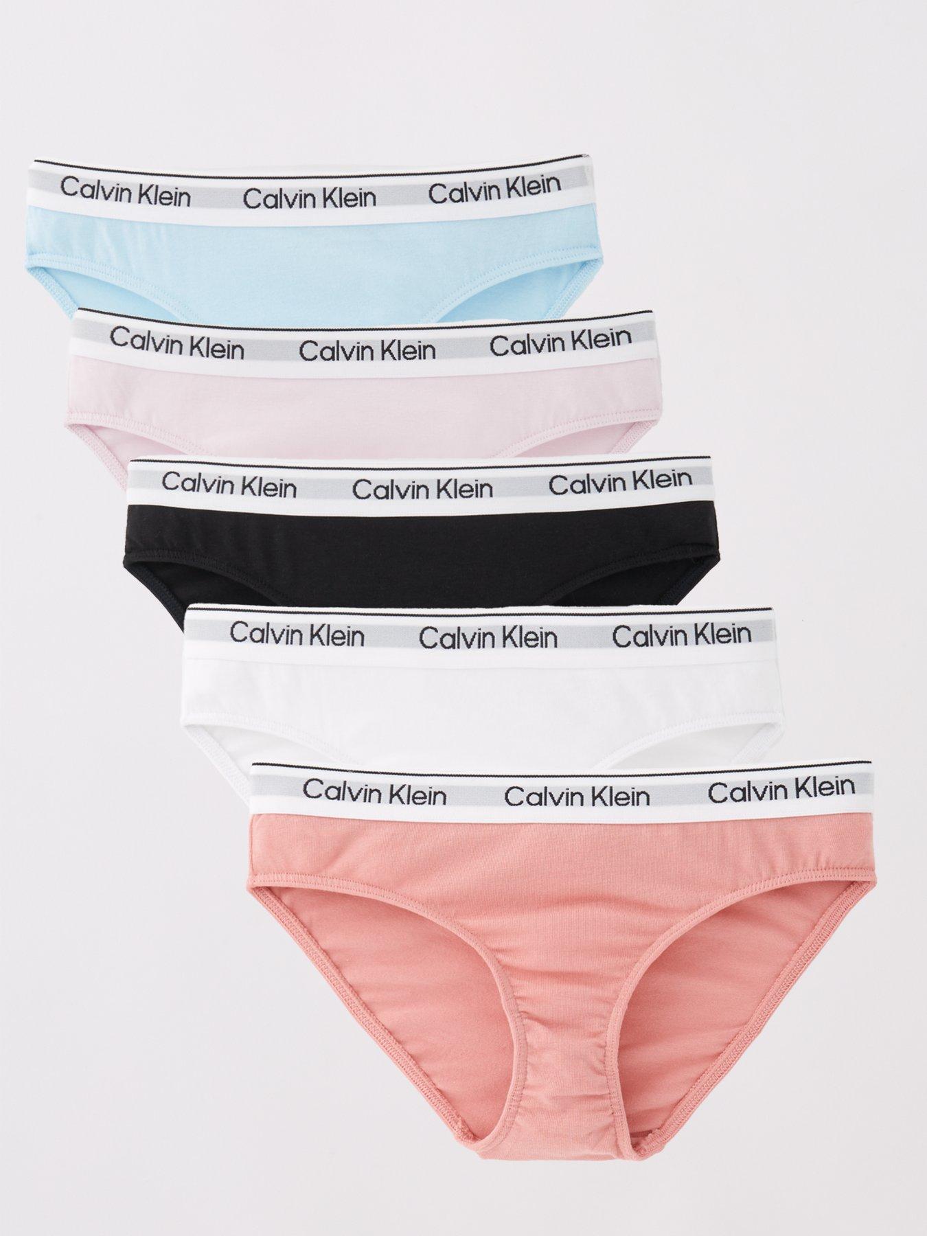Calvin Klein Girls 5 Pack Bikini Briefs - Multi