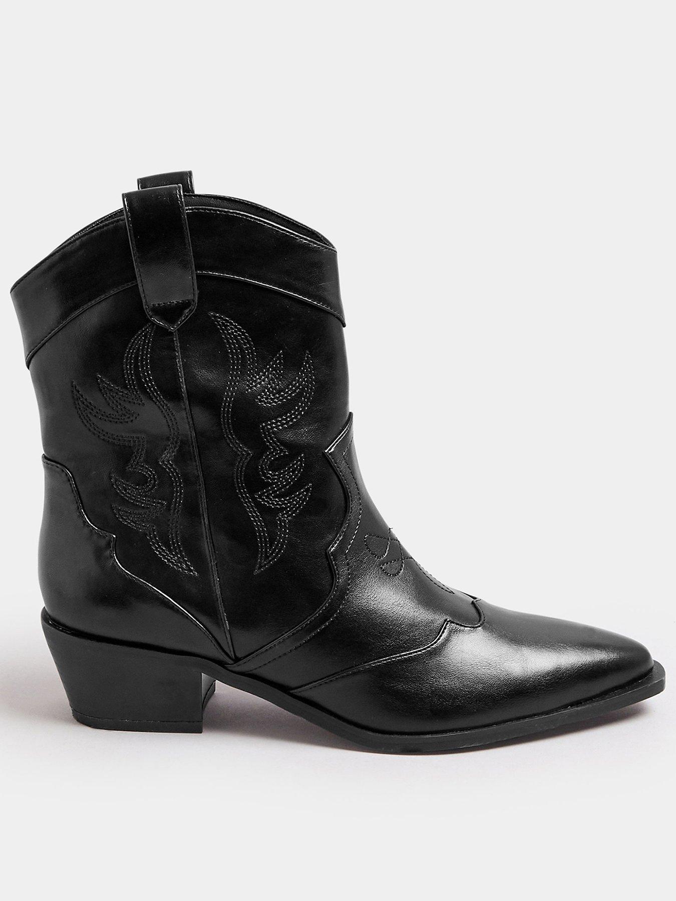 undefined Pu Western Stitch Detail Boot