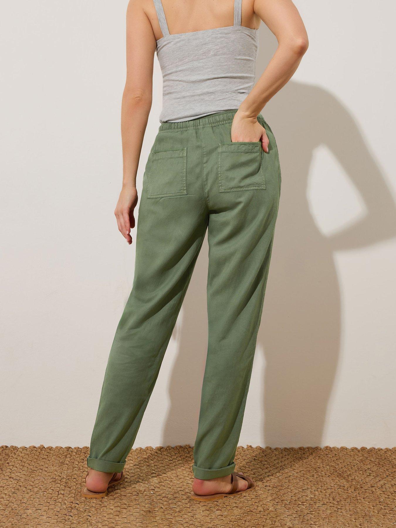 Image 2 of 4 of Long Tall Sally Draw String Cuffed Jogger 34In - Green