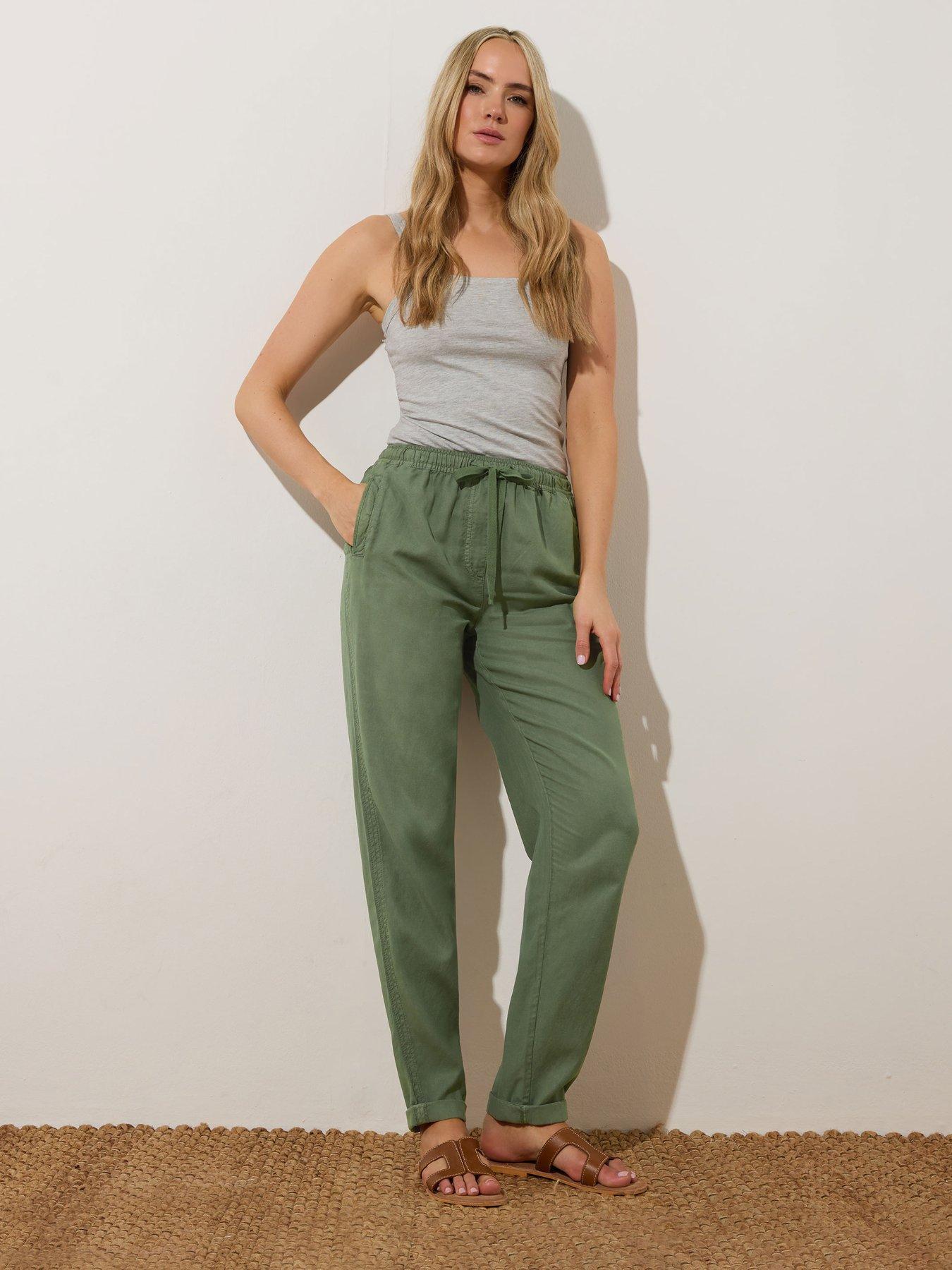Image 3 of 4 of Long Tall Sally Draw String Cuffed Jogger 34In - Green