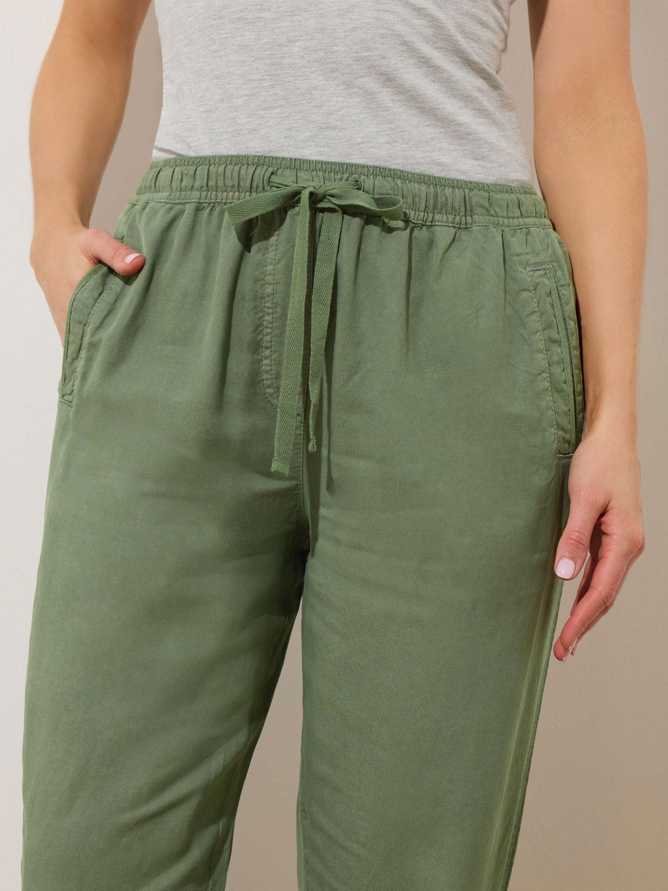 Image 4 of 4 of Long Tall Sally Draw String Cuffed Jogger 34In - Green
