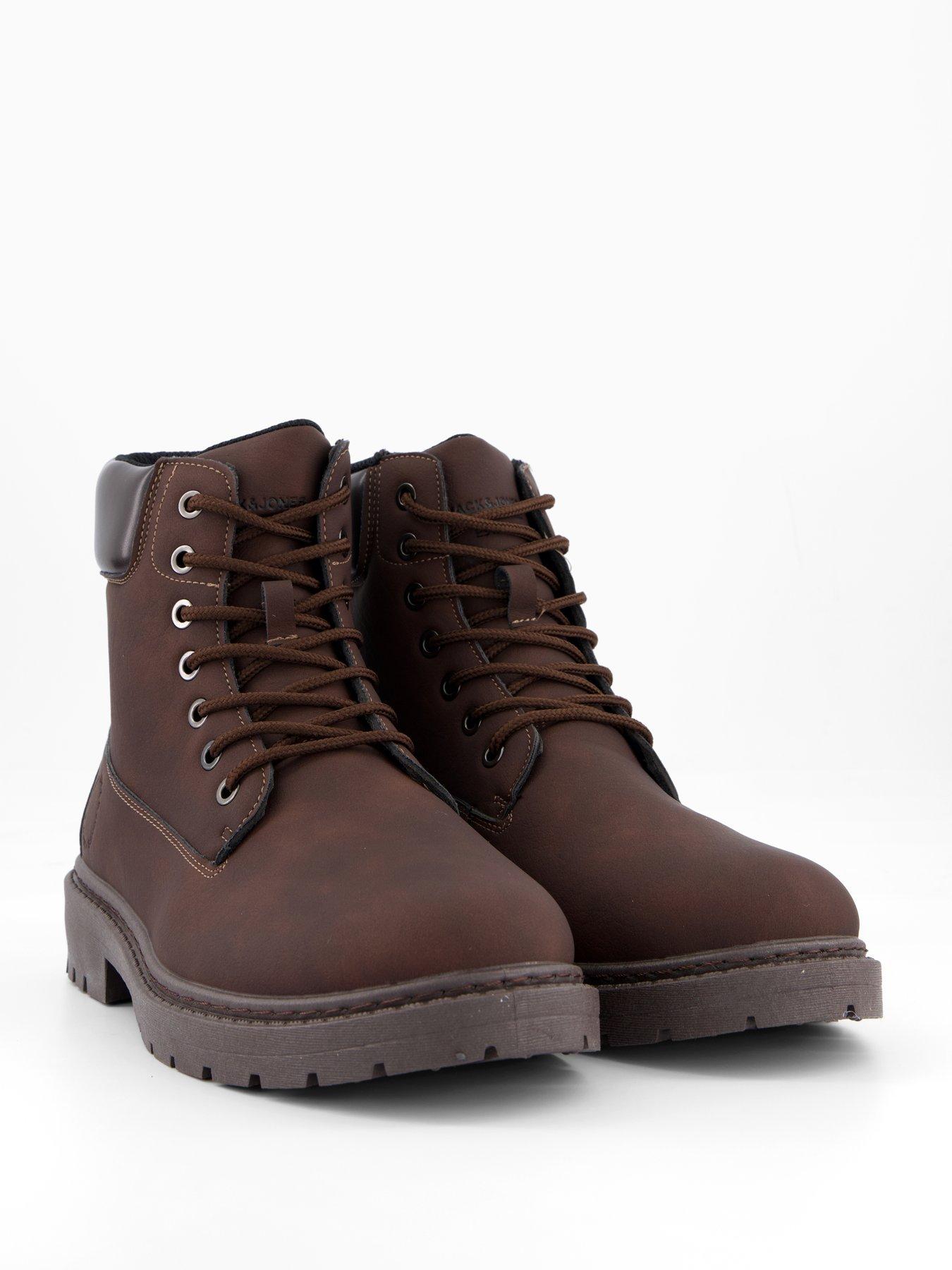Image 6 of 7 of Jack & Jones Wainsworth Lace Up Hiker Boots - Brown
