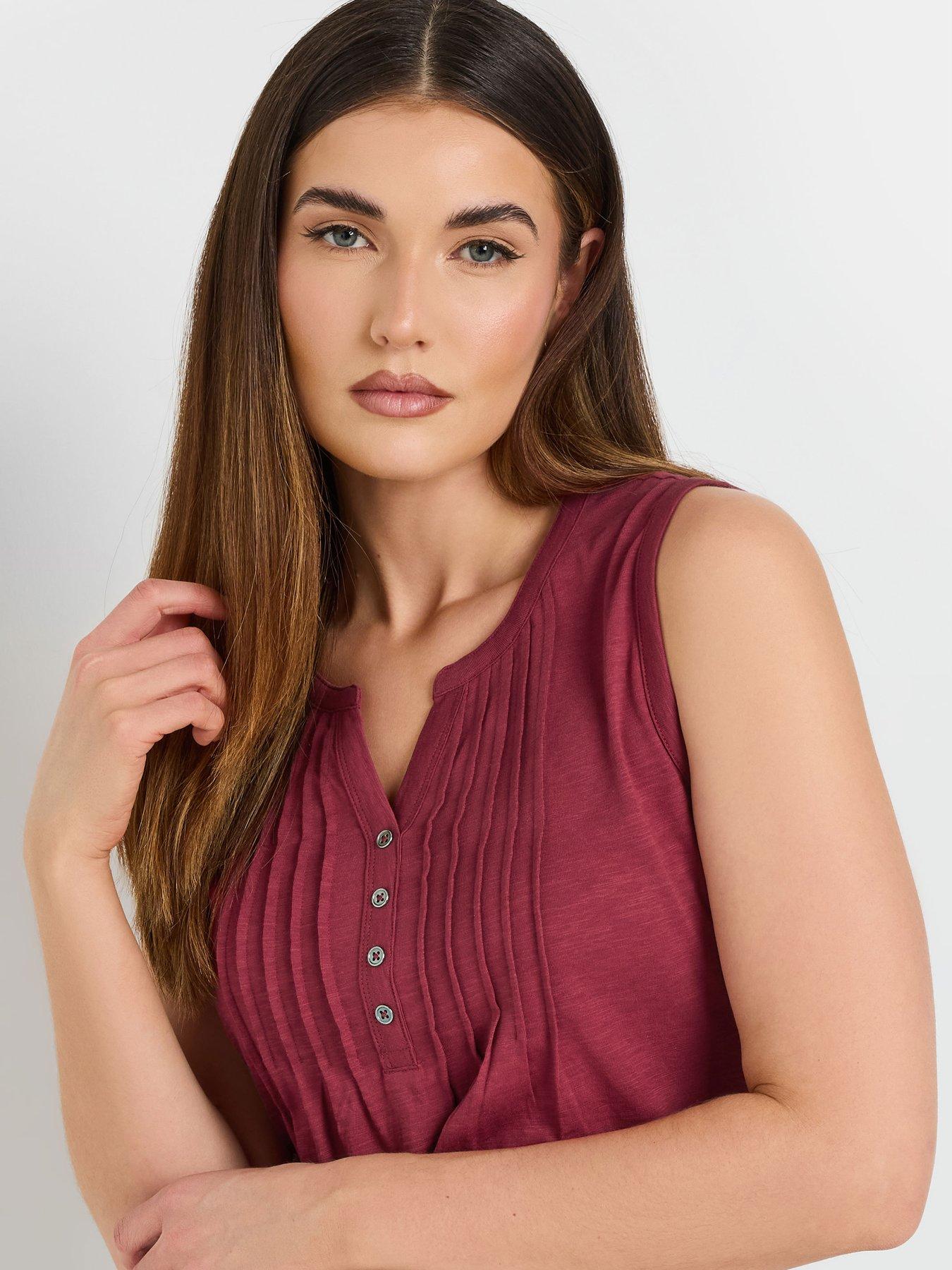 long-tall-sally-sleeveless-pintuck-henley-top-redoutfit