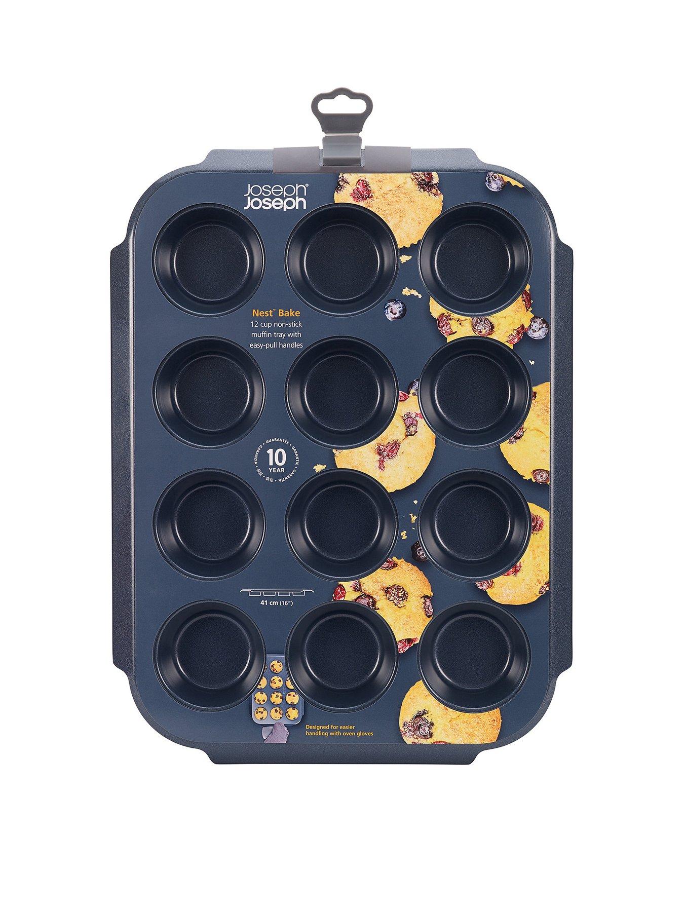 Image 1 of 7 of Joseph Joseph Nest Bake Non-stick 12 Cup Blue Muffin Tray