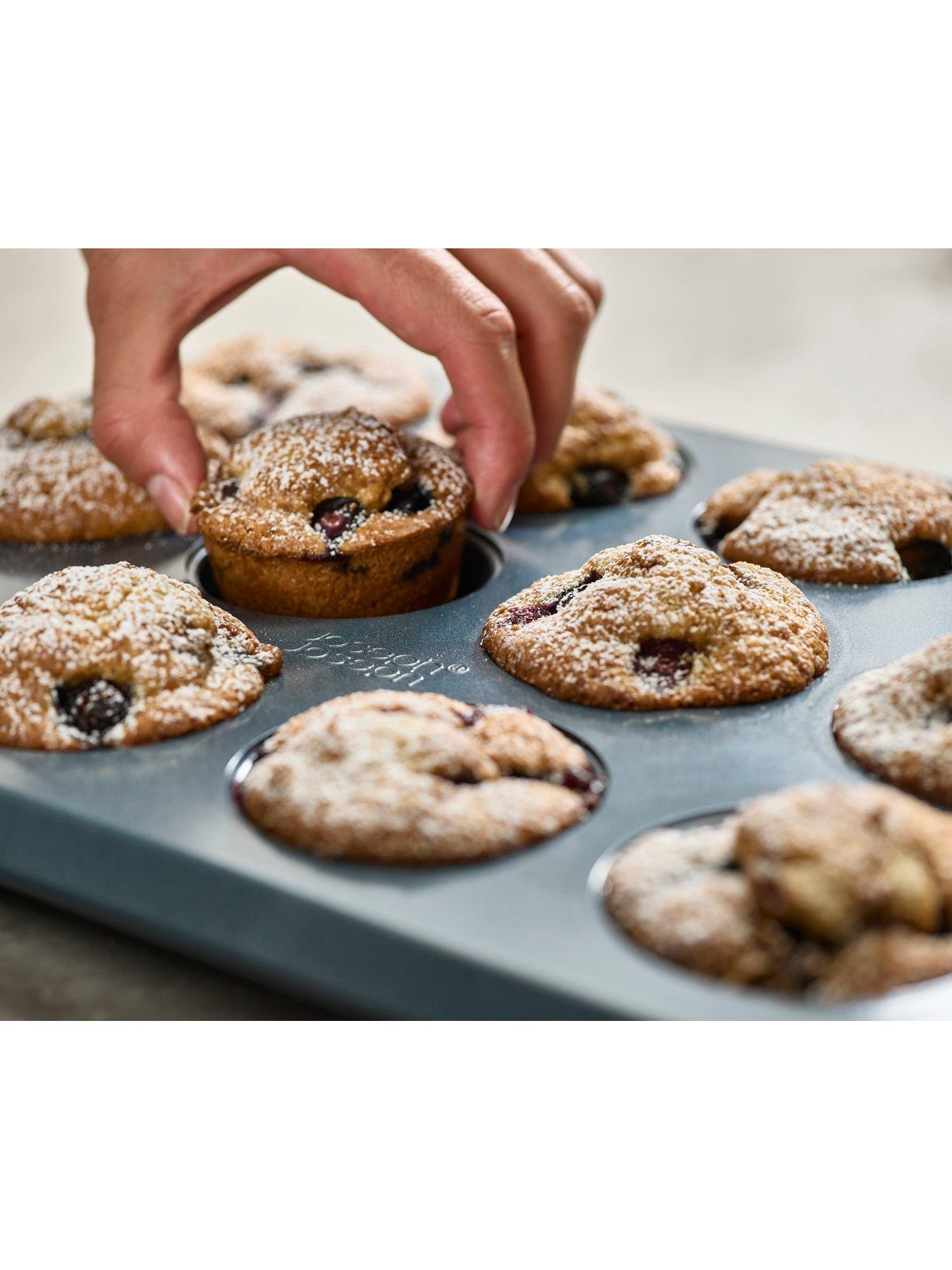 Image 3 of 7 of Joseph Joseph Nest Bake Non-stick 12 Cup Blue Muffin Tray