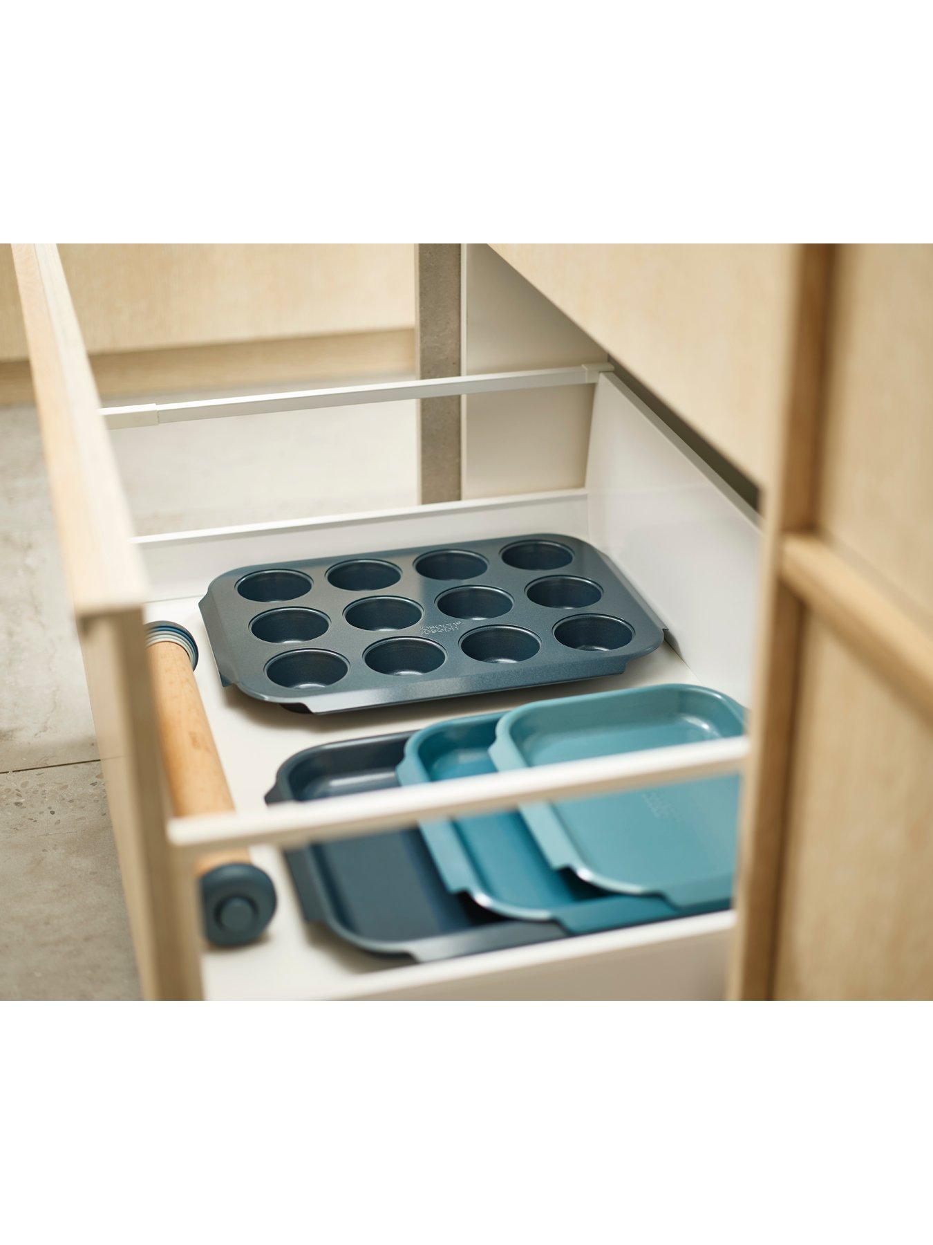 Image 6 of 7 of Joseph Joseph Nest Bake Non-stick 12 Cup Blue Muffin Tray