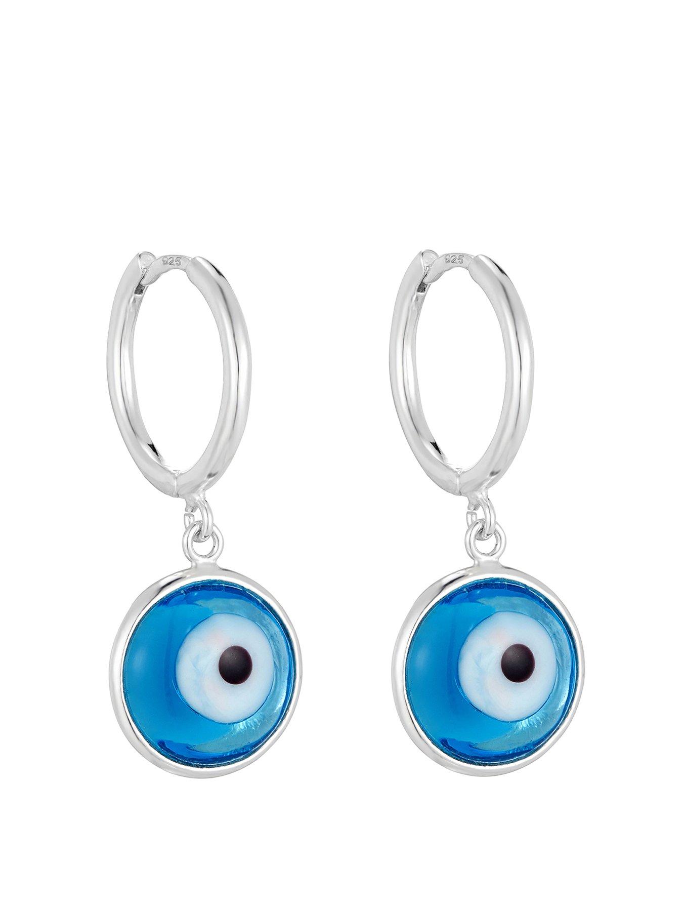 seol-gold-sterling-silver-evil-eye-glass-charm-hoops