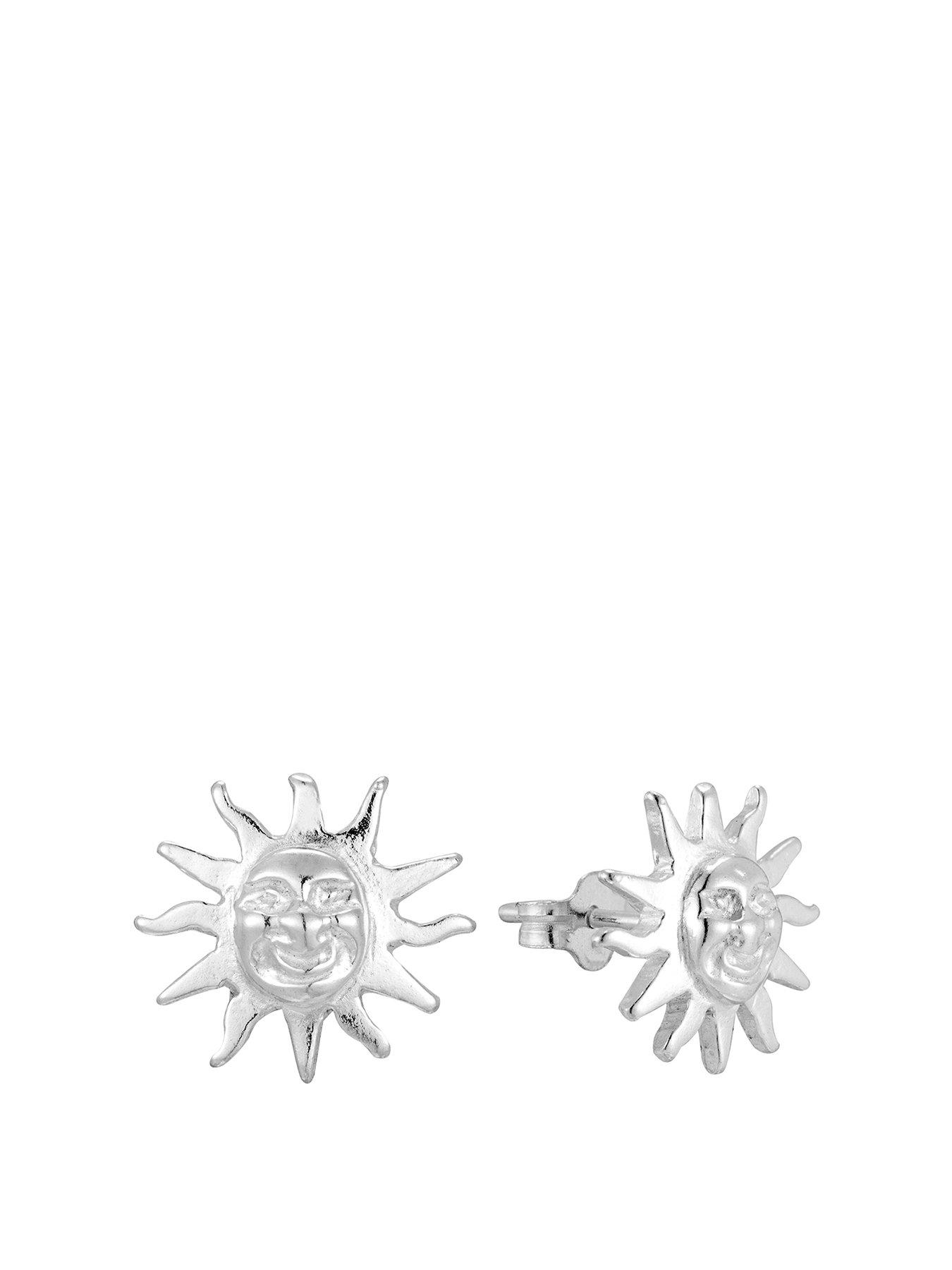 Image of Seol + Gold Sterling Silver Sun Stud Earrings