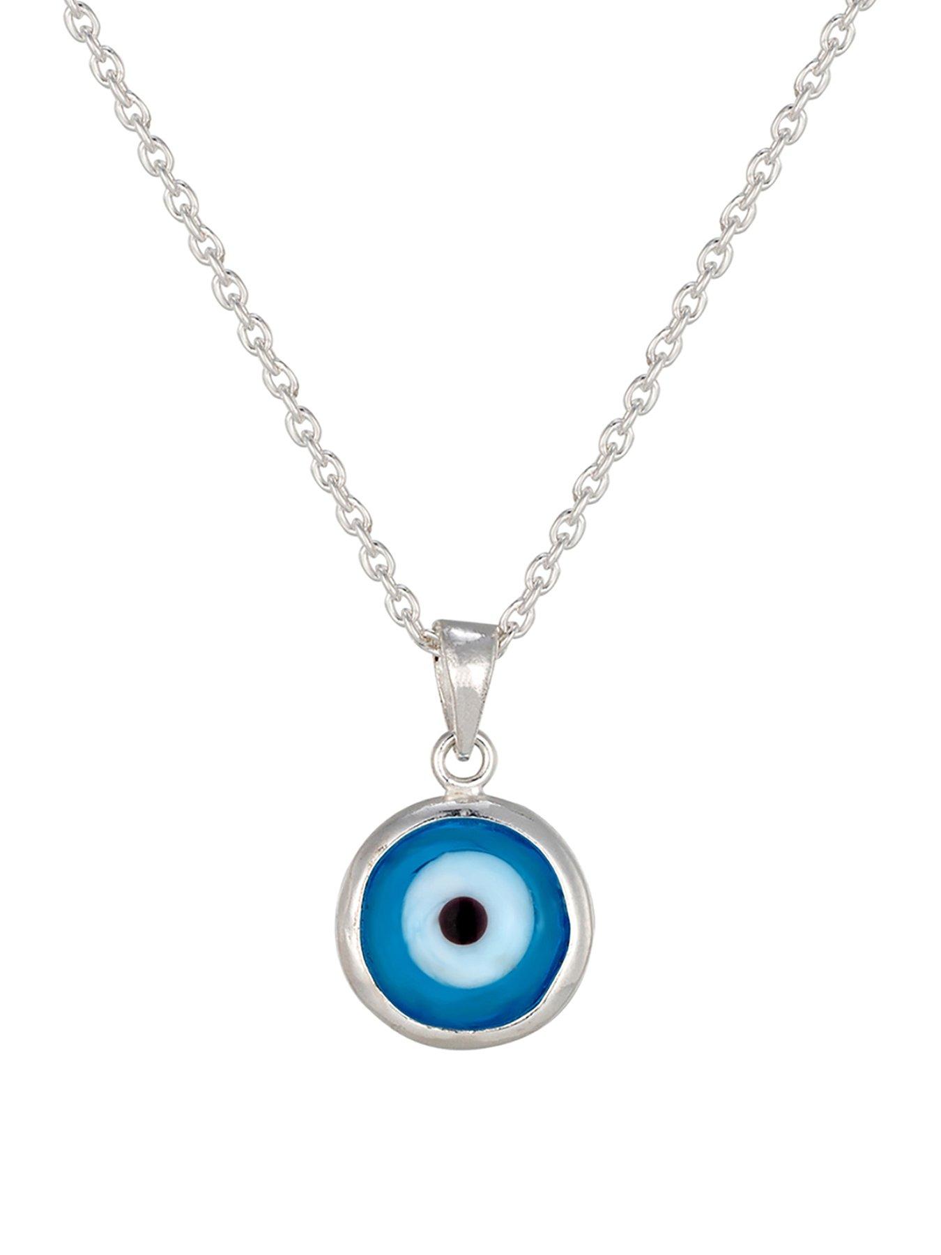 Seol + Gold Sterling Silver Evil Eye Glass Necklace