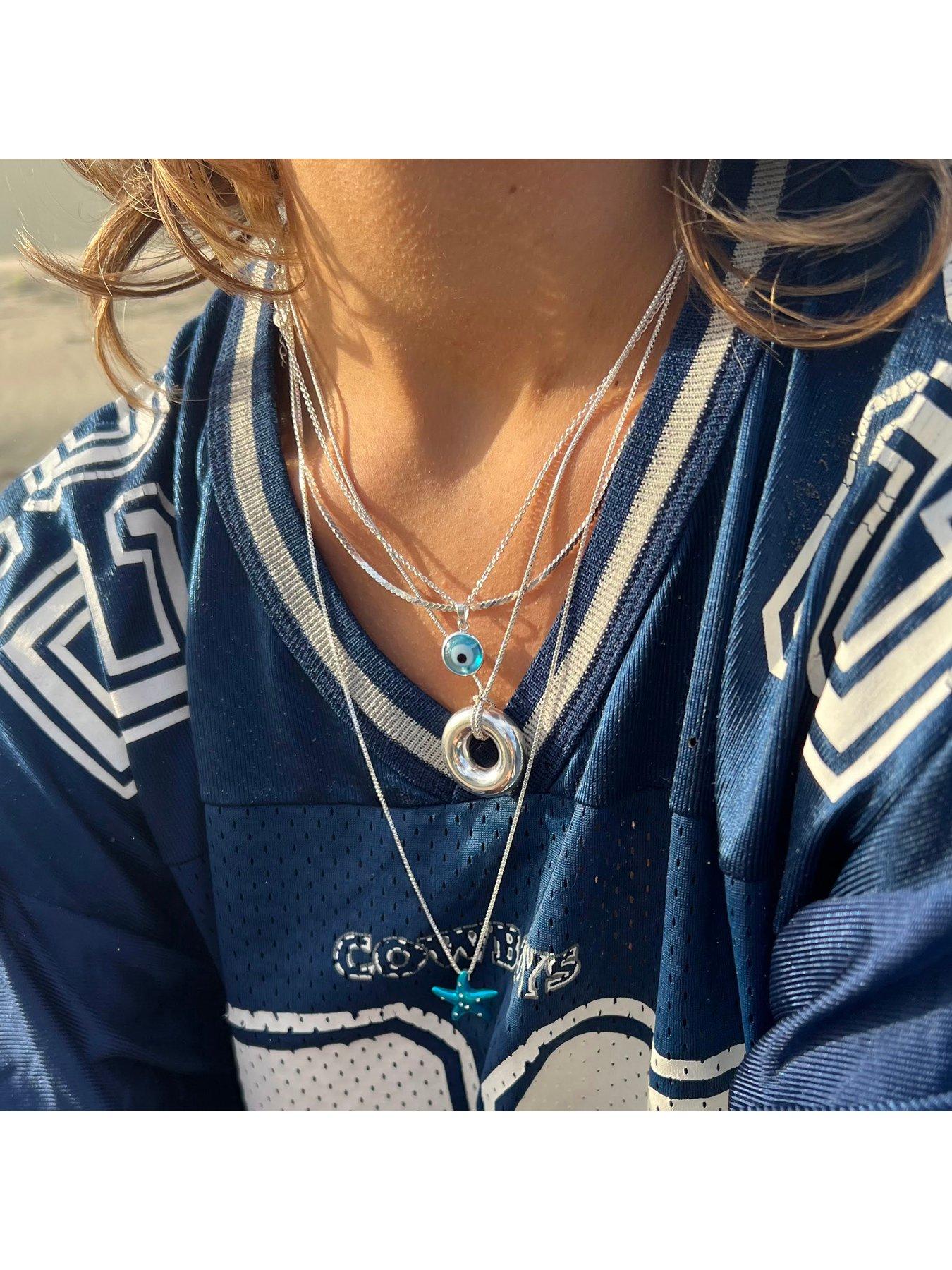 Image 4 of 5 of Seol + Gold Sterling Silver Evil Eye Glass Necklace