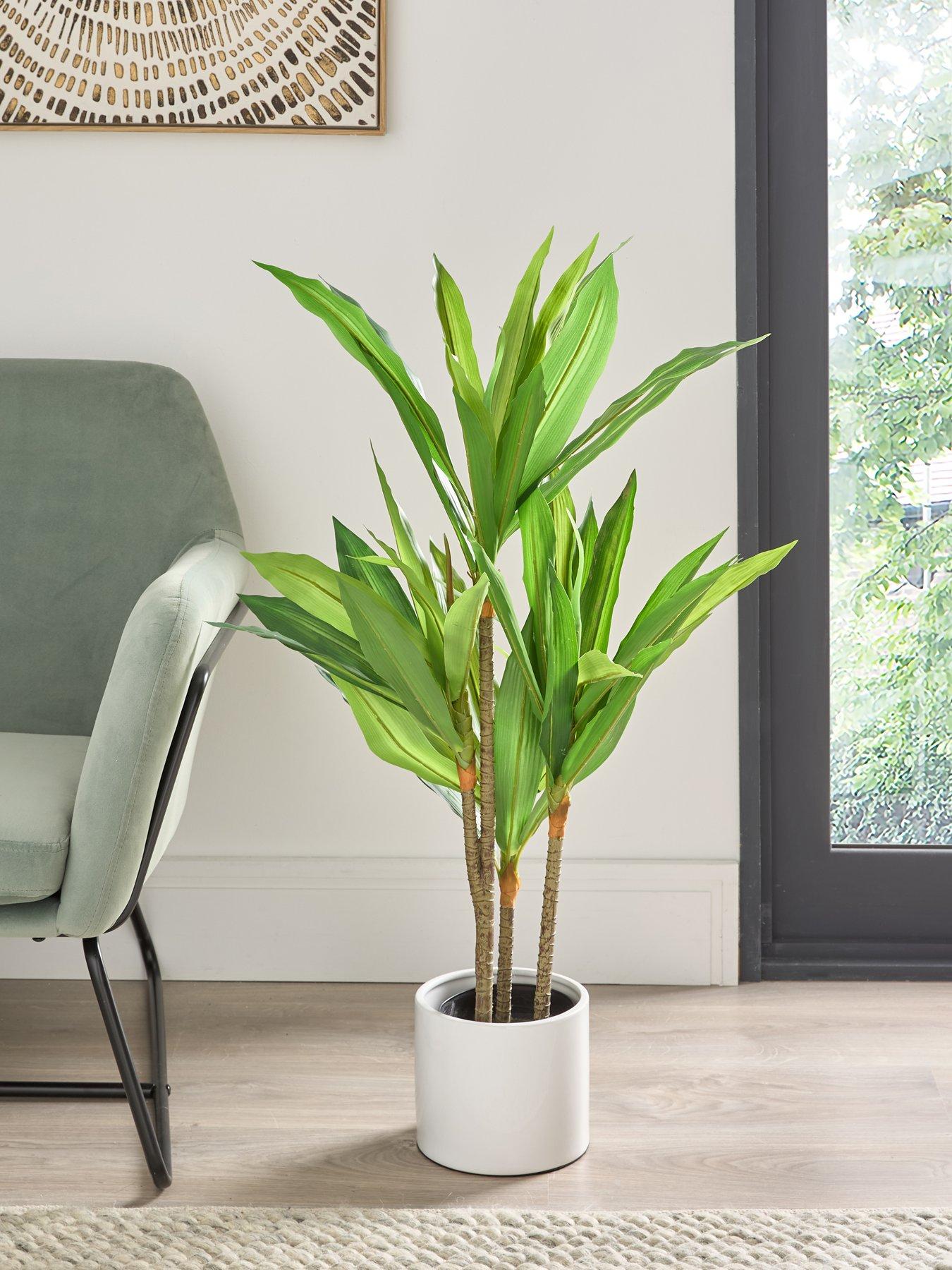 Image of Very Home Real Touch Faux Dracaena Tree in Plastic Pot