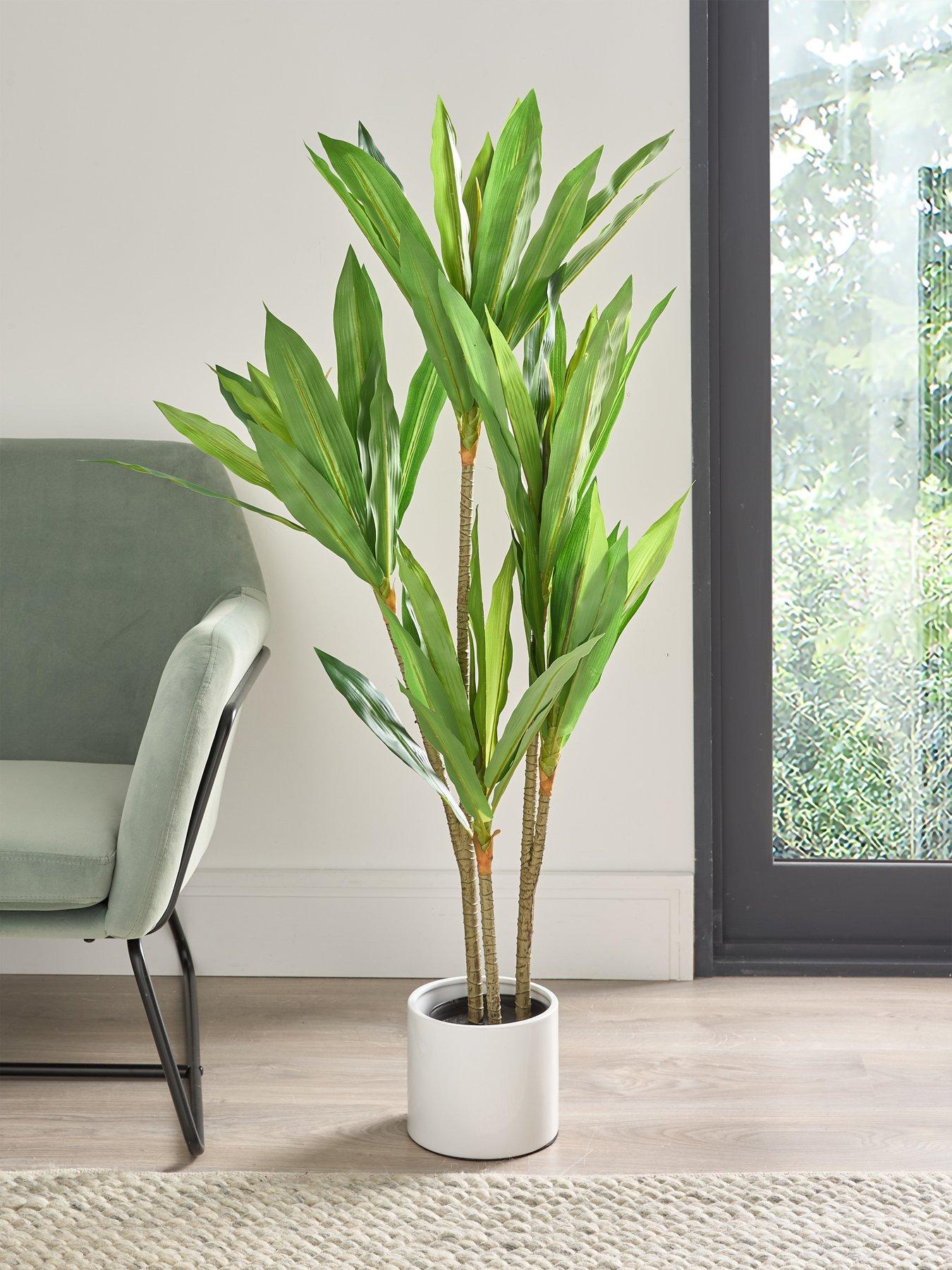 Image of Very Home Real Touch Faux Dracaena Tree in Plastic Pot