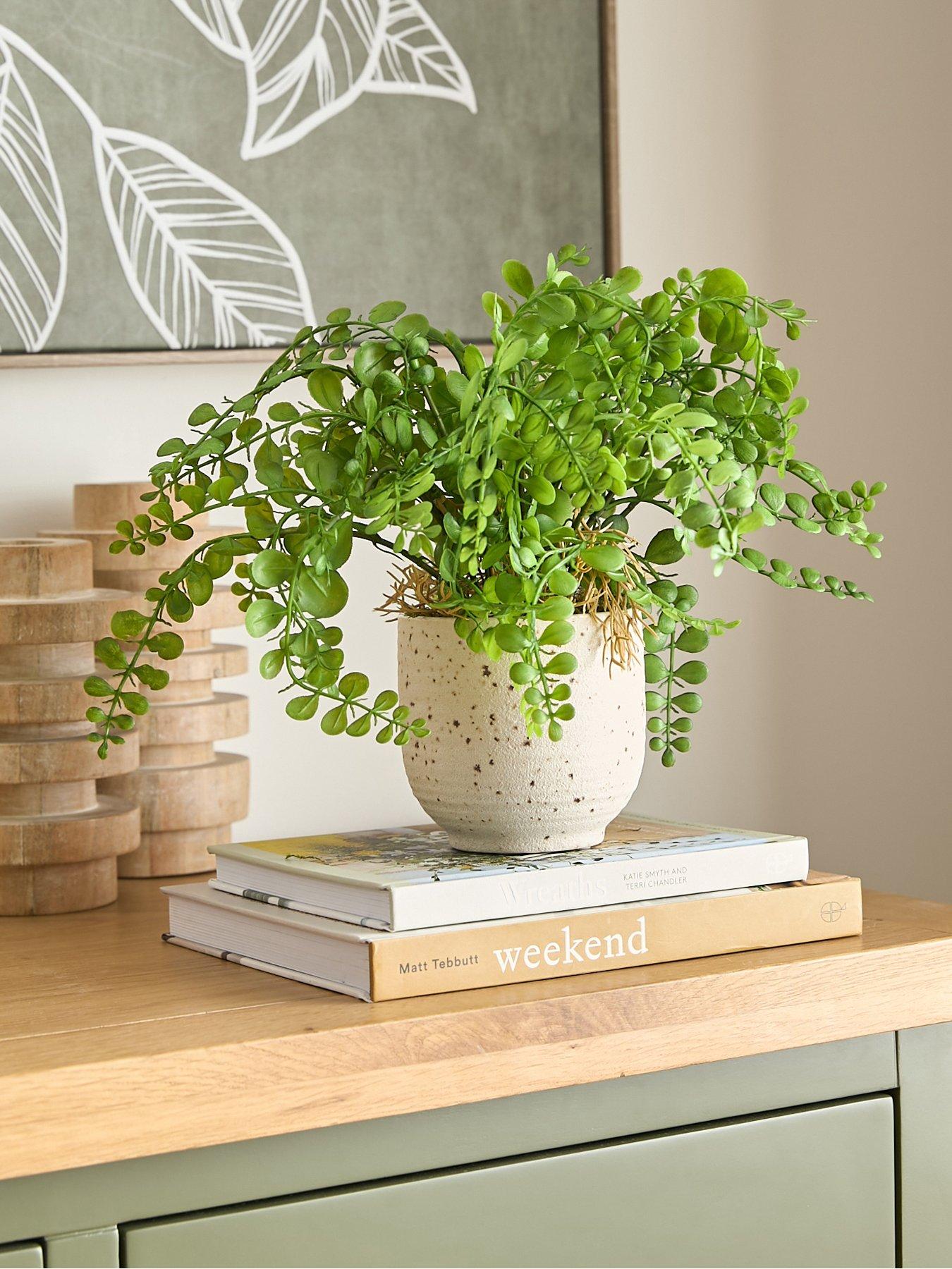 Image of Very Home Artificial Fern in Speckled Ceramic Pot