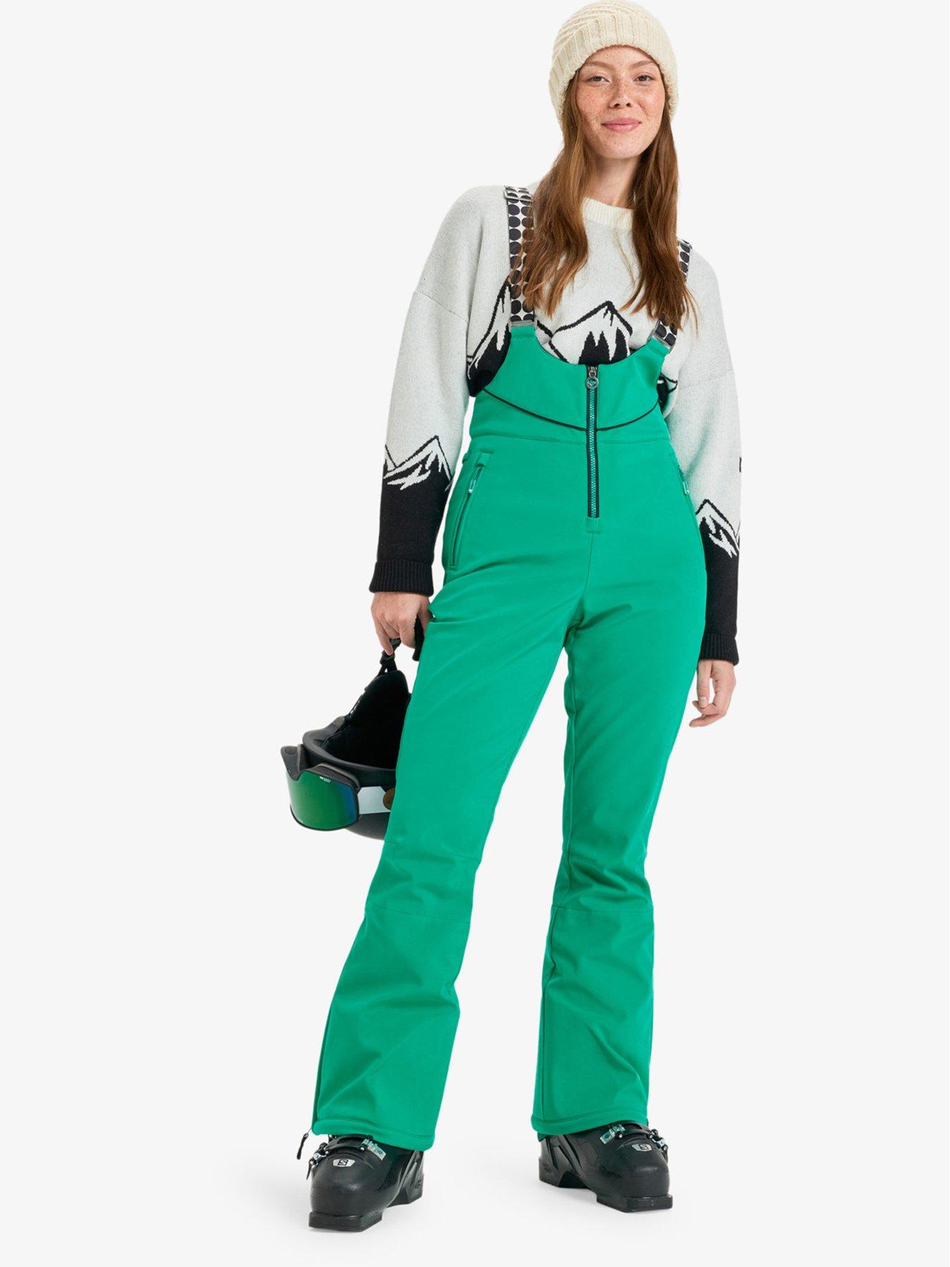 Roxy Womens Skiing Summit Bib Pants - Green