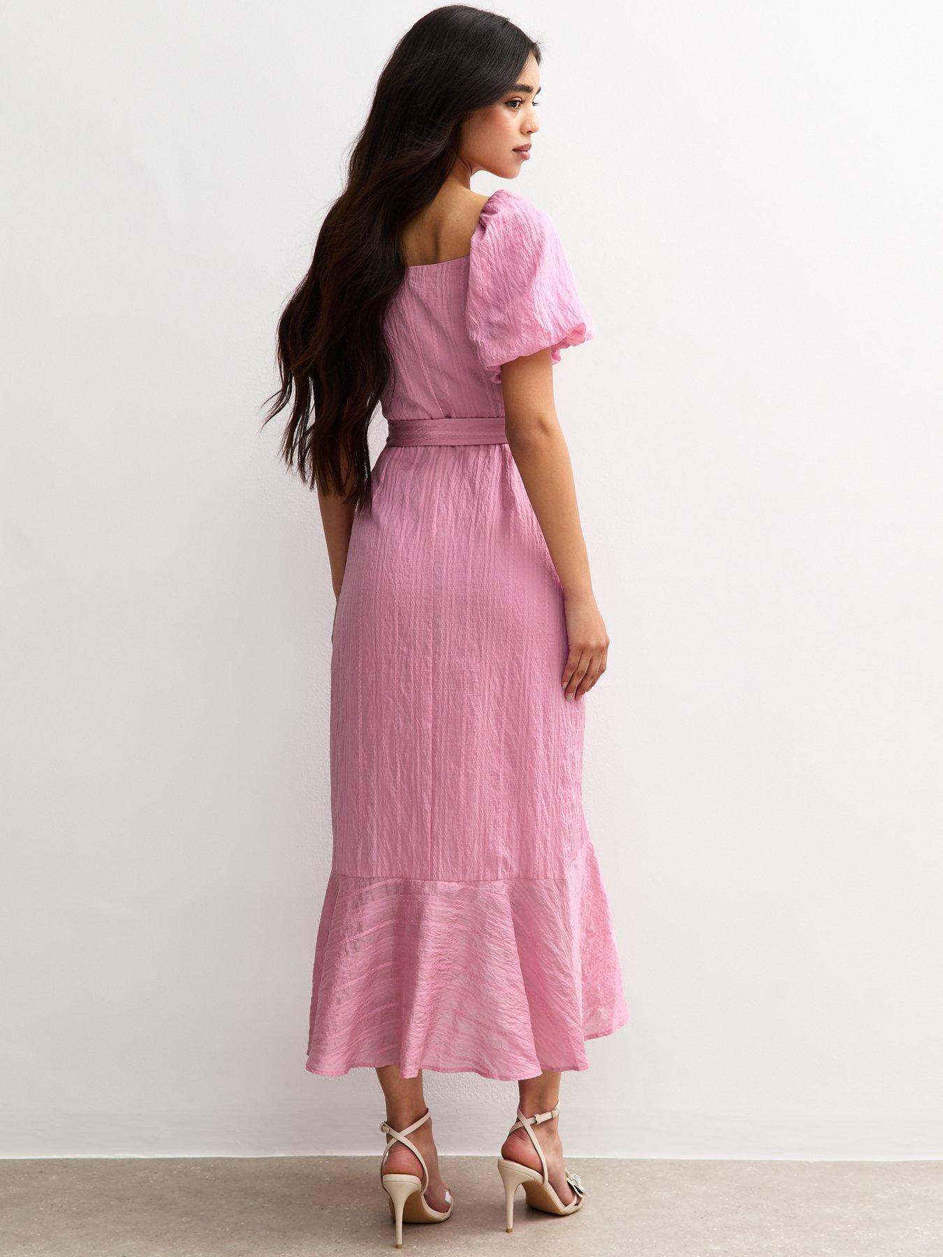 new-look-occ-text-wrap-ruffle-midi-pinkstillFront